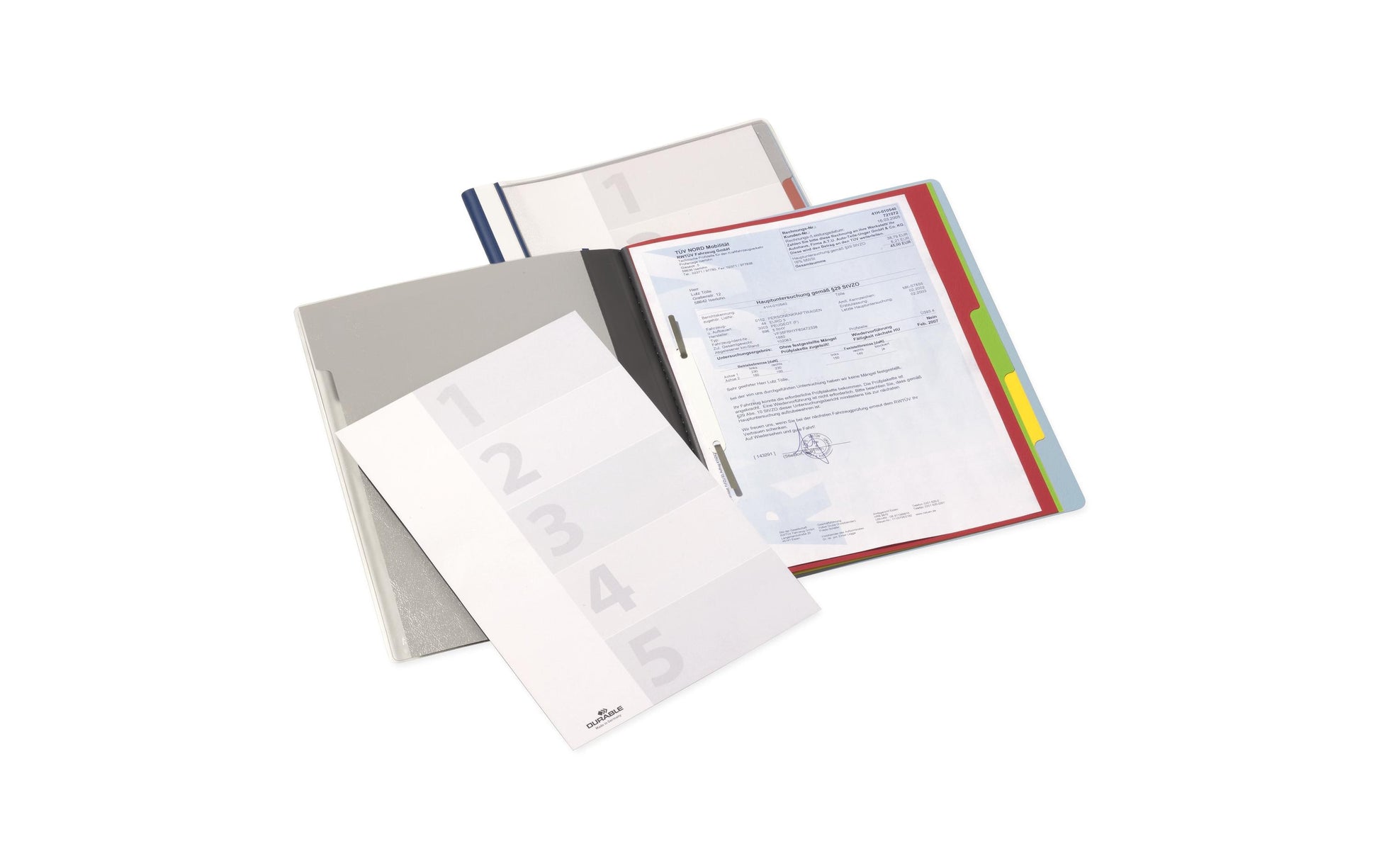 Durable Schnellhefter Divisoflex – A4, PP, blau, Beschriftungsfeld