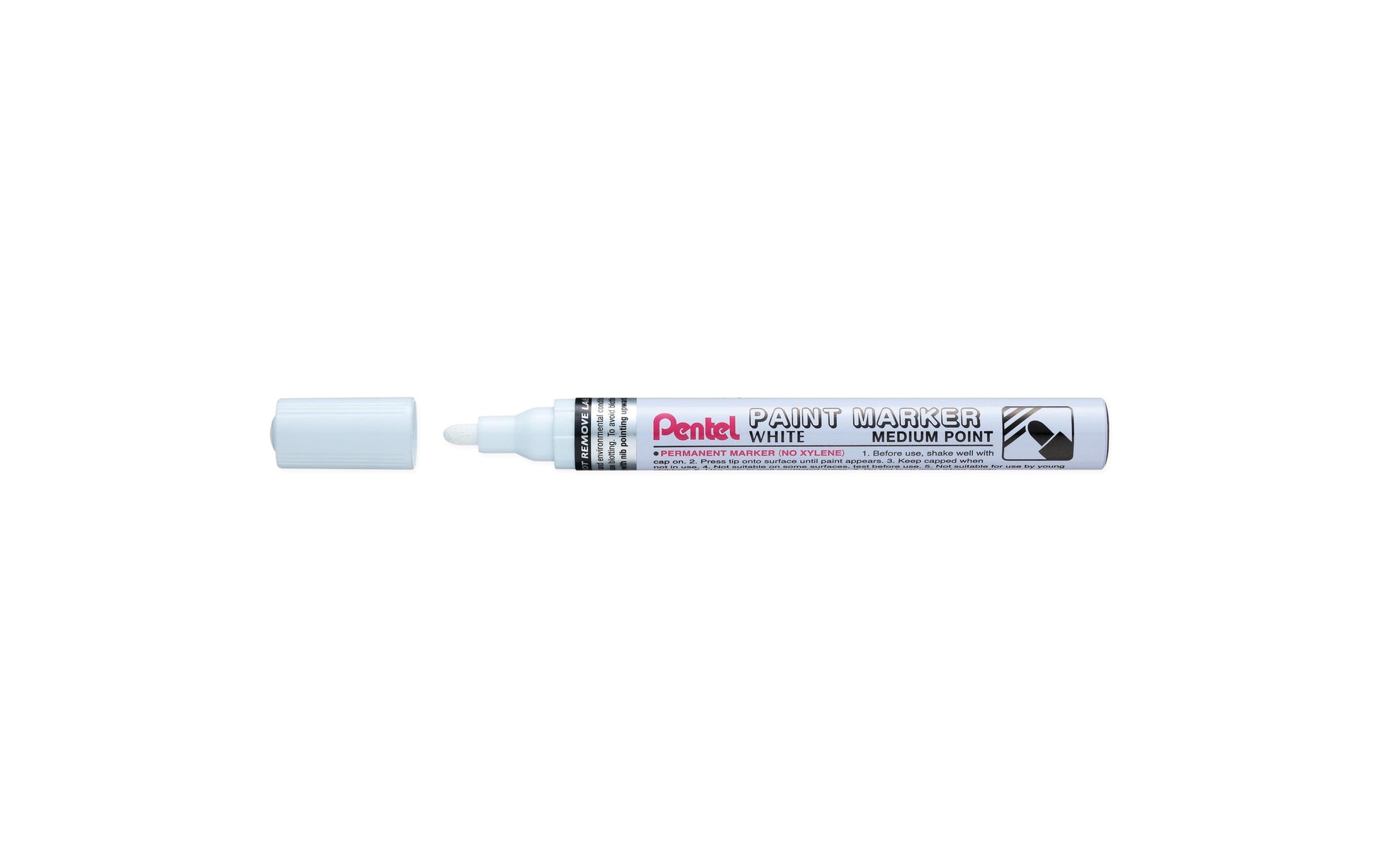 Pentel MMP10 Paint Marker – Rundspitze 2,5 mm – Weiss
