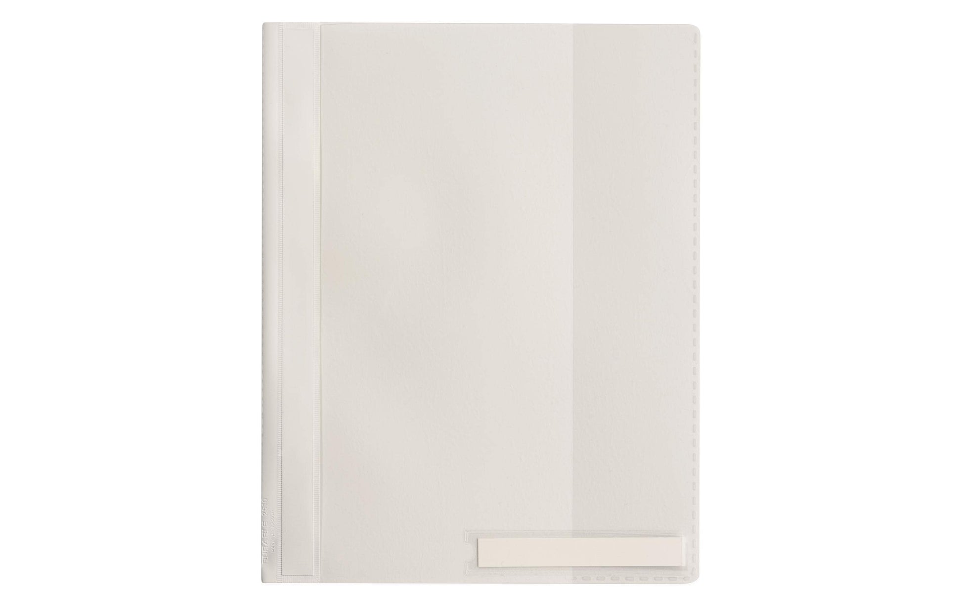 Durable Clear View Schnellhefter für A4+, Kunststoff, Weiss – Transparenter Vorderdeckel, mit Sichttasche