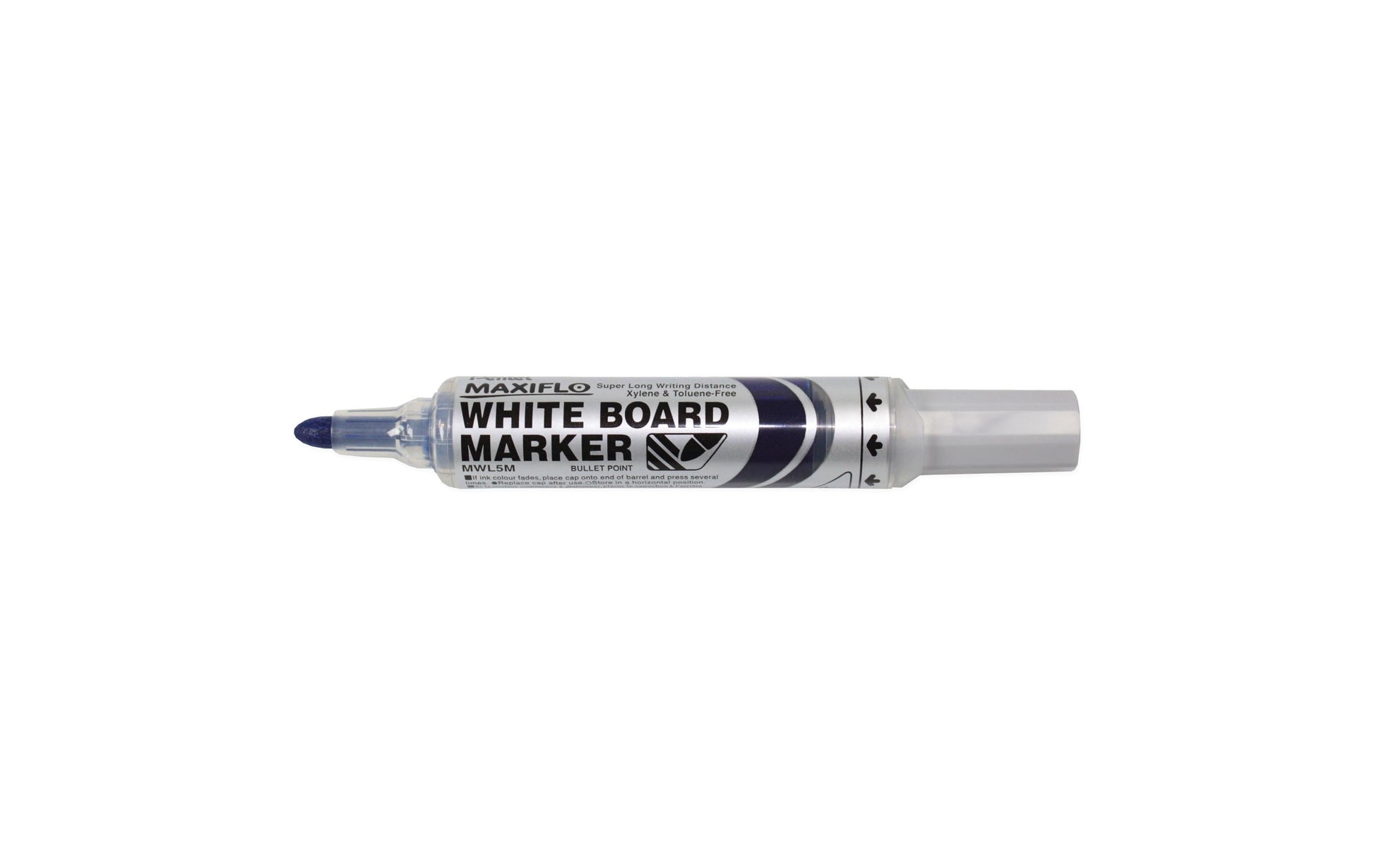 Pentel Whiteboard-Marker Maxiflo MWL5M – Konische Spitze 6 mm – Blau – Trocken abwischbar