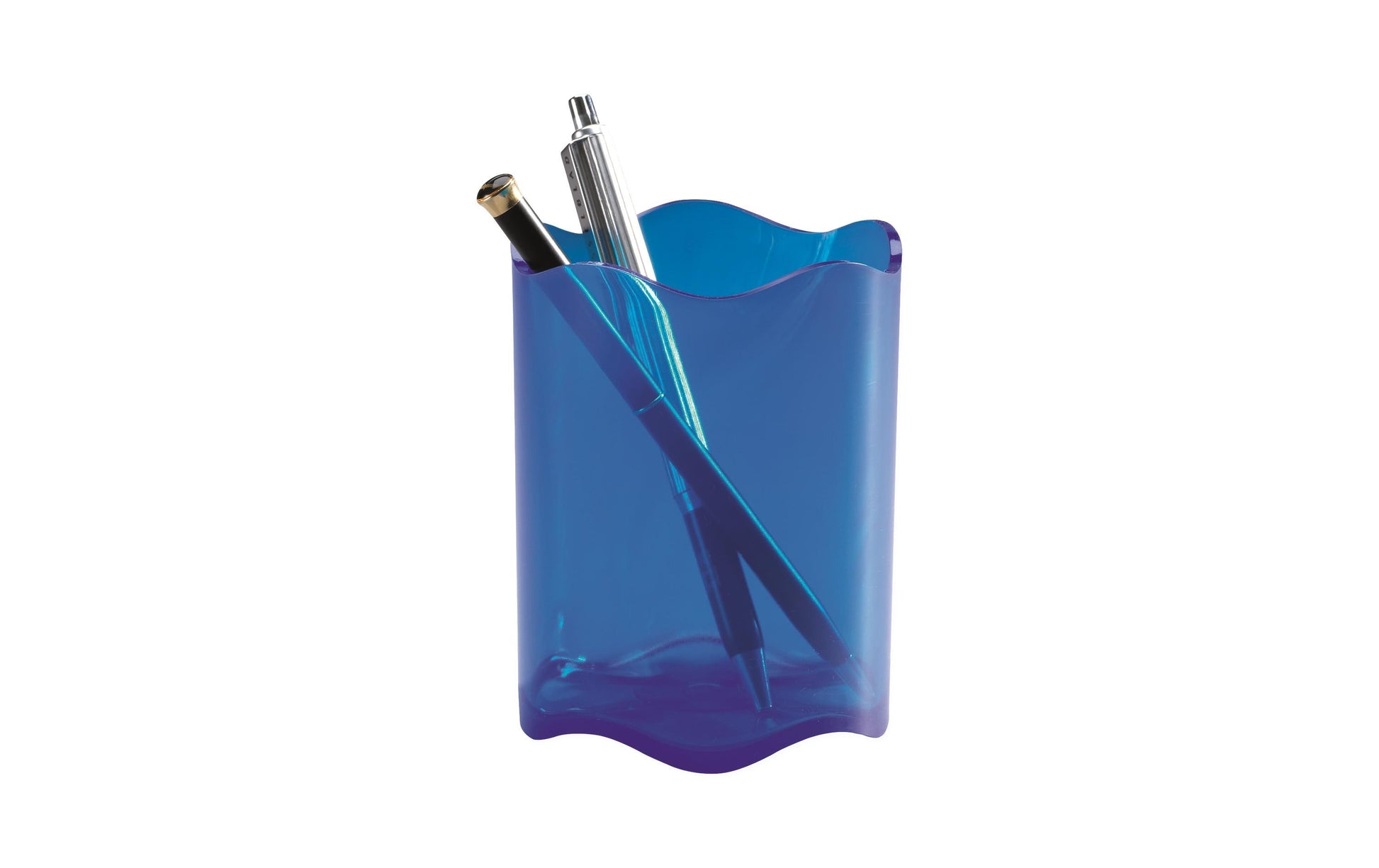 Durable Stiftehalter – 1 Fach, blau, transparent, Ø 80 mm × 102 mm