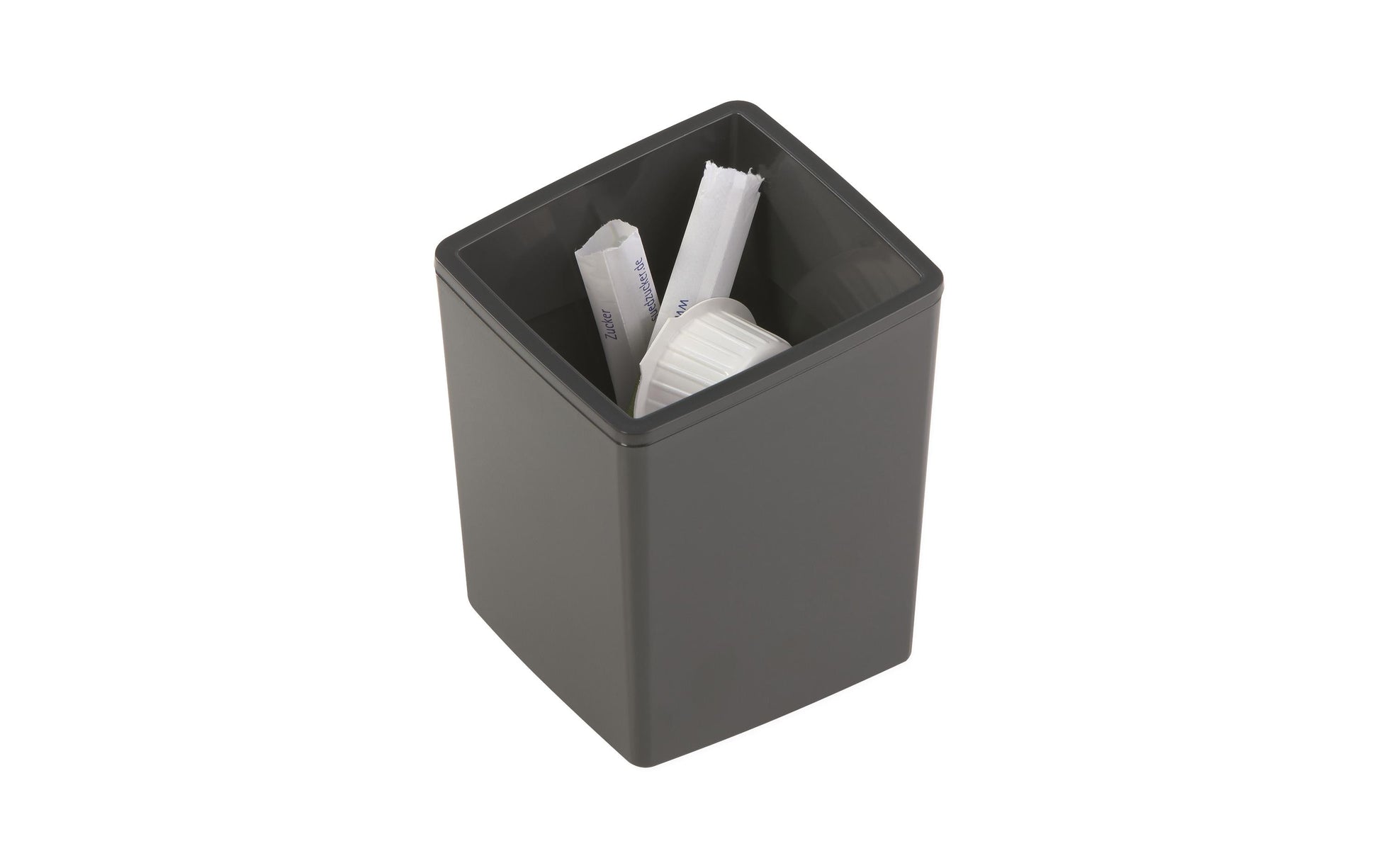 Durable Tischabfalleimer – Kunststoff, quadratisch – Anthrazit – 7,9×7,9×10,0 cm