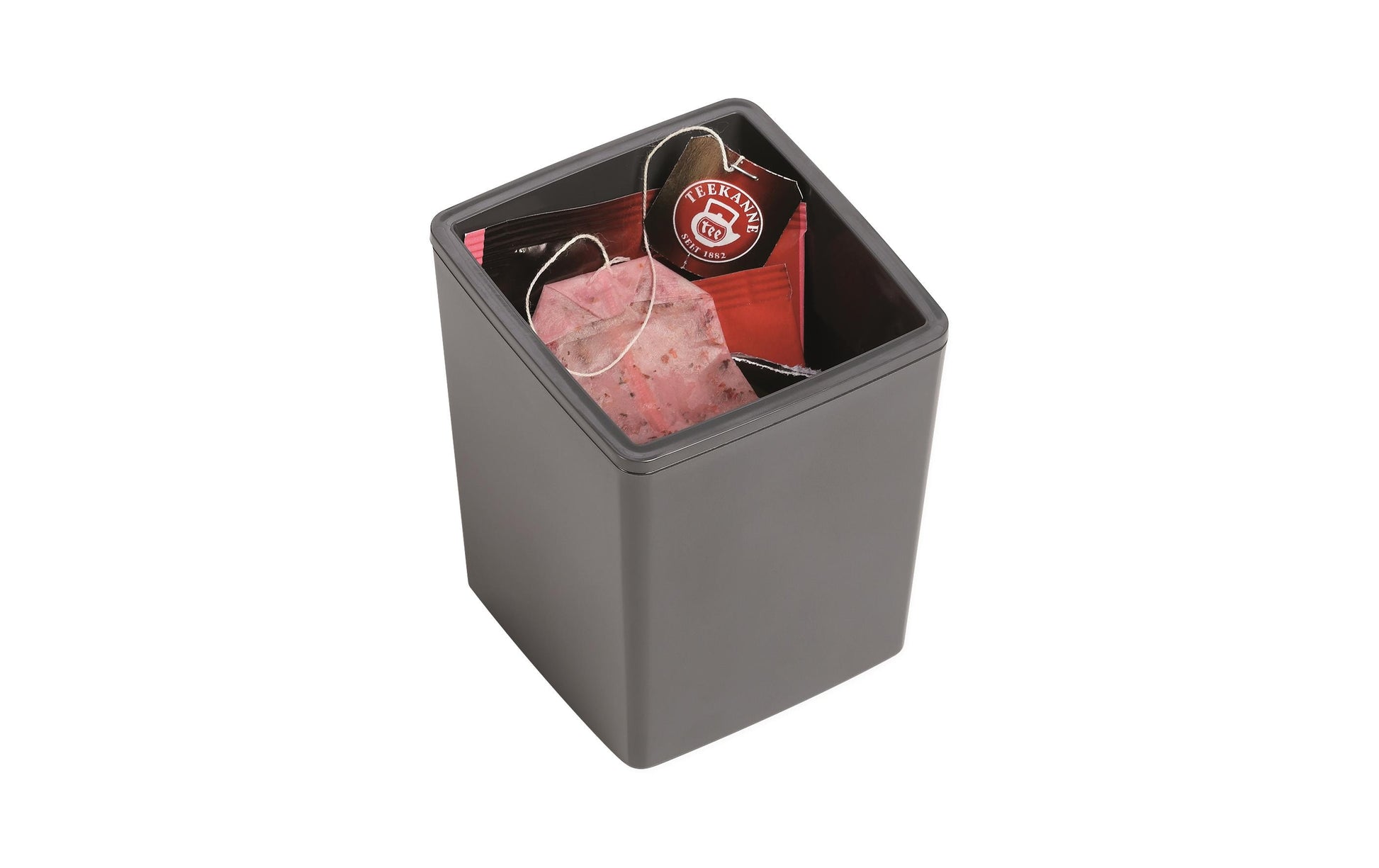 Durable Tischabfalleimer – Kunststoff, quadratisch – Anthrazit – 7,9×7,9×10,0 cm