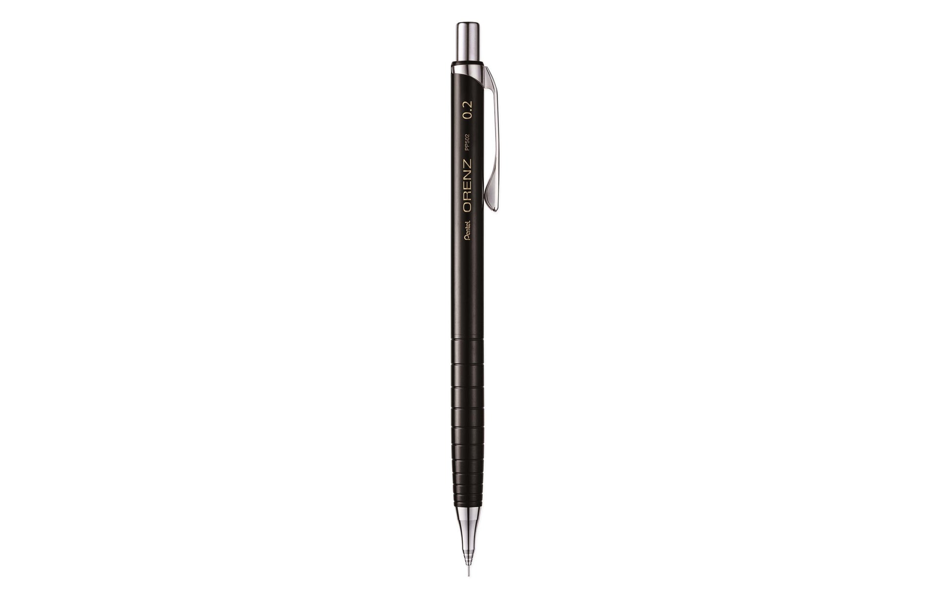 Pentel Orenz Druckbleistift – 0,2 mm, Anti-Minenbruch, Schwarz