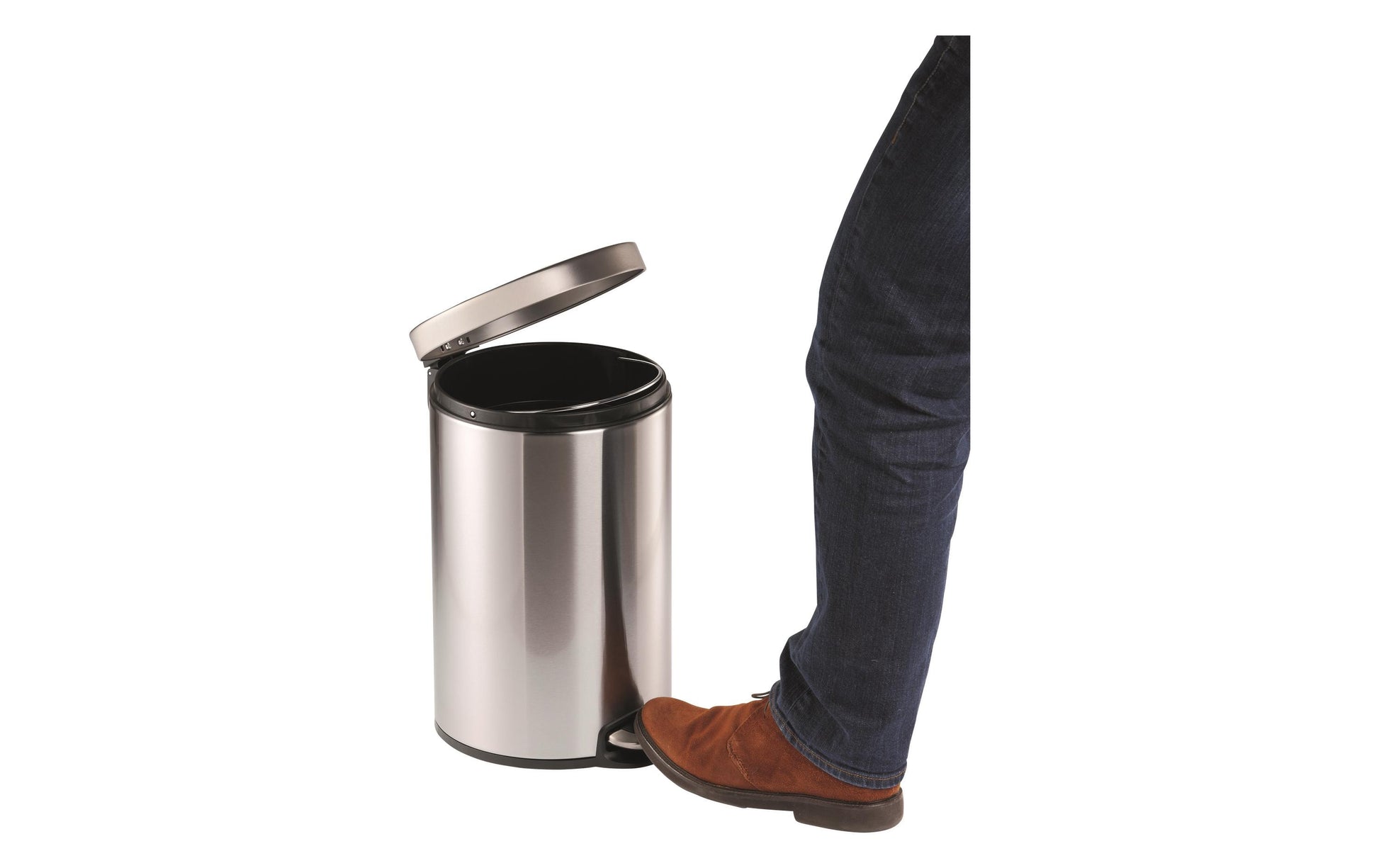 Durable Treteimer – 5 l – Edelstahl, rund – Soft-Close, Anti-Fingerprint