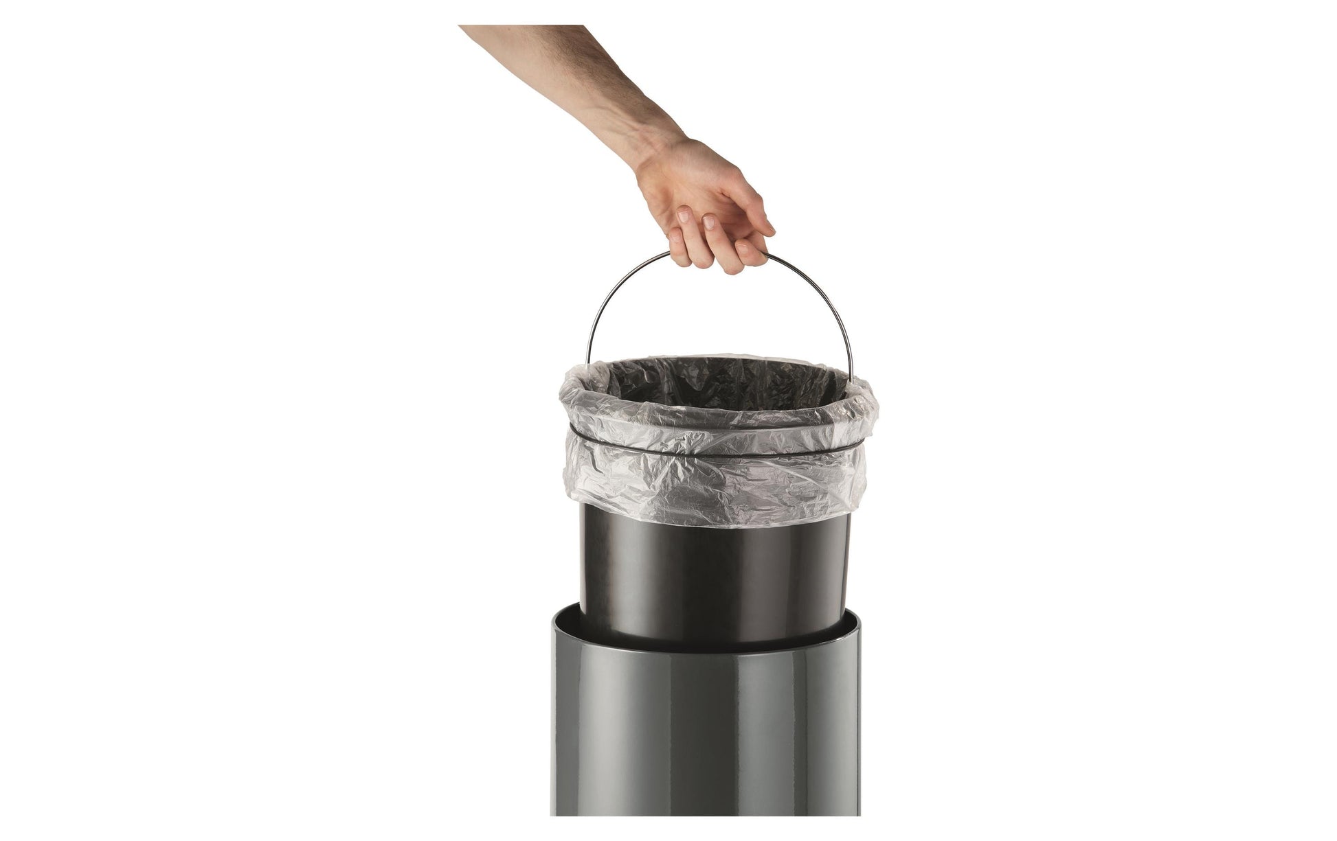 Durable Treteimer – 5 l – Edelstahl, rund – Soft-Close, Anti-Fingerprint