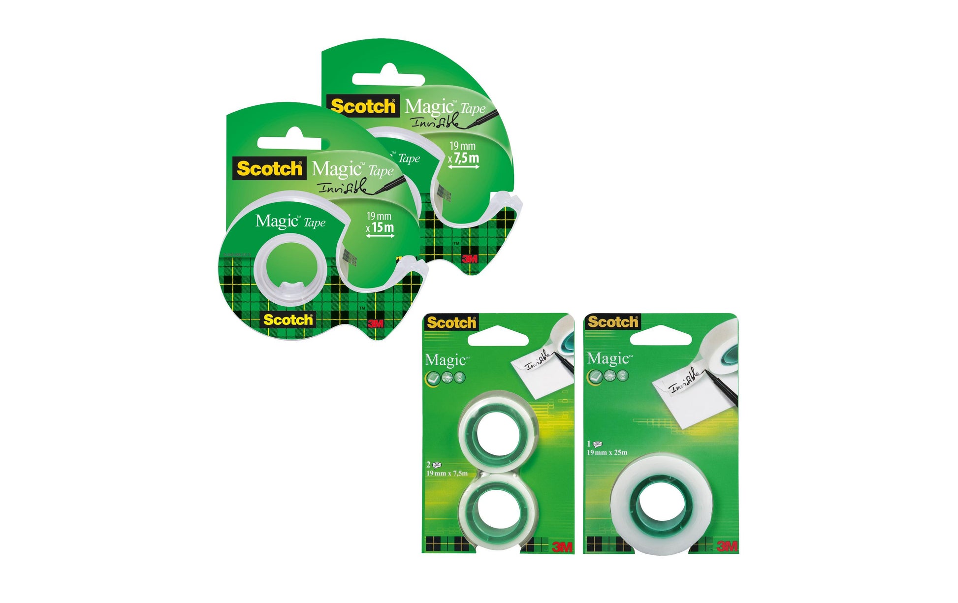 Scotch Handabroller Magic 810 – für Rollenbreite bis 19 mm, für Bandlänge bis 7,5 m, für Kern 1"