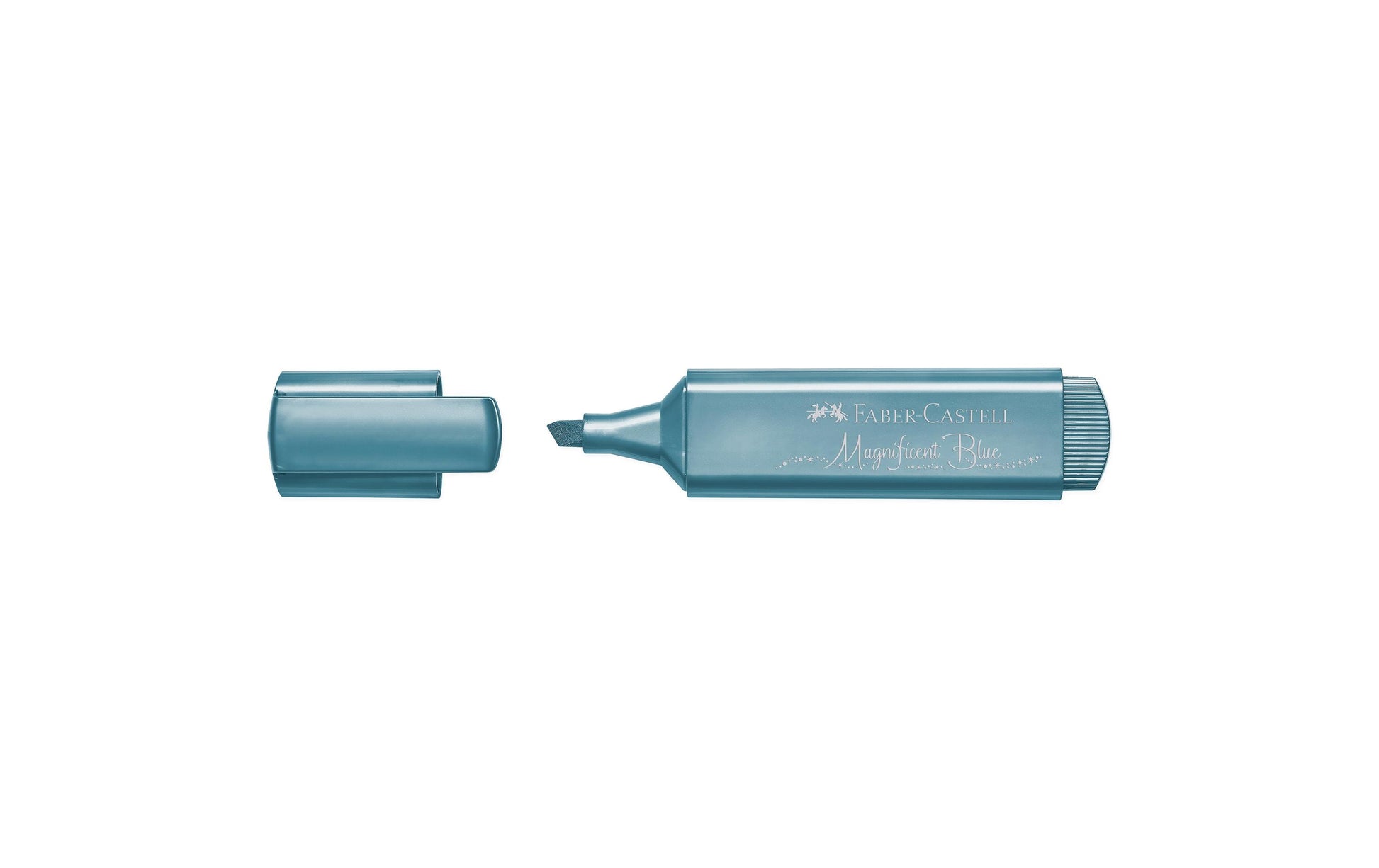 Faber-Castell Textliner 46 Textmarker – Metallicblau, Keilspitze 1,2–5 mm