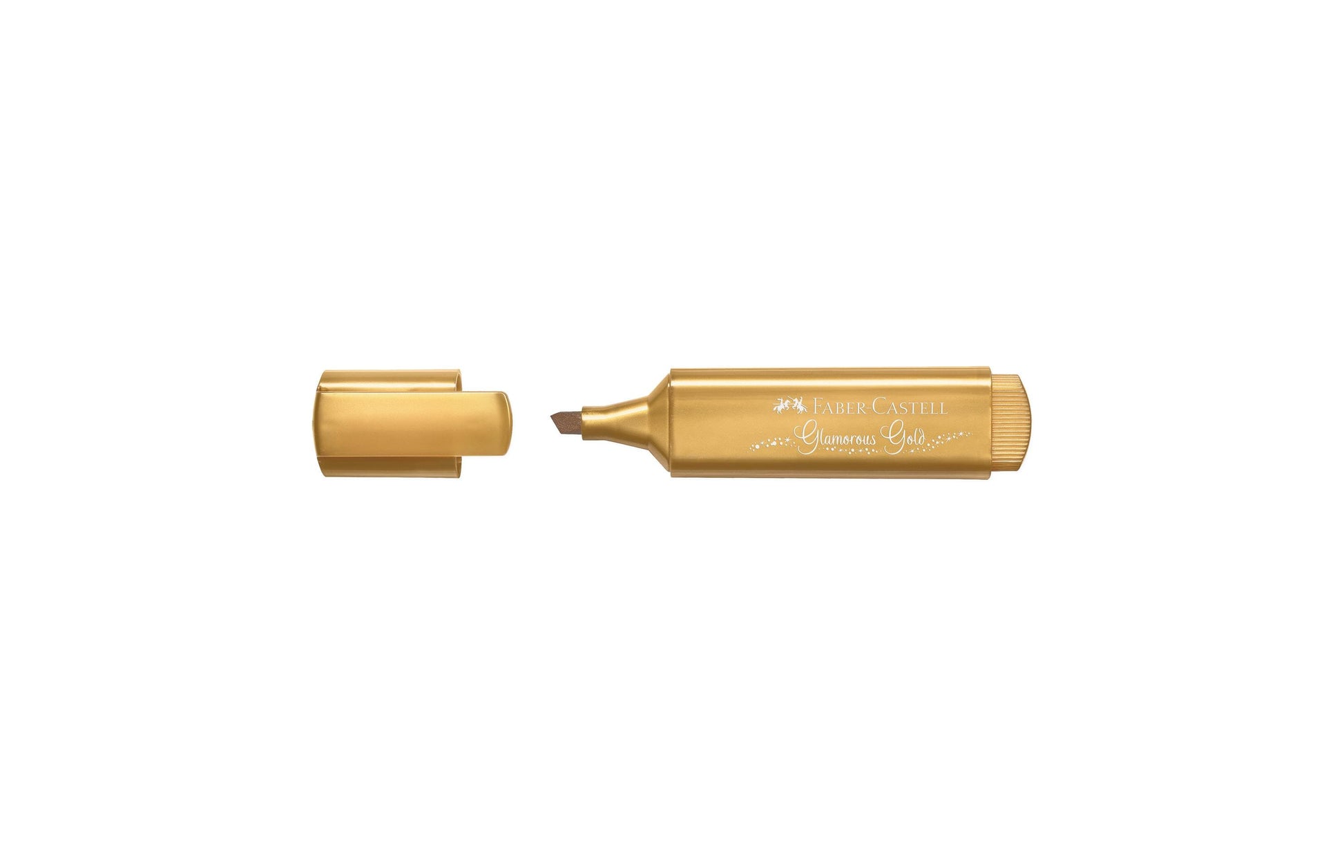 Faber-Castell Textliner 46 Metallic Textmarker – Metallic Gold, Keilspitze 1–5 mm