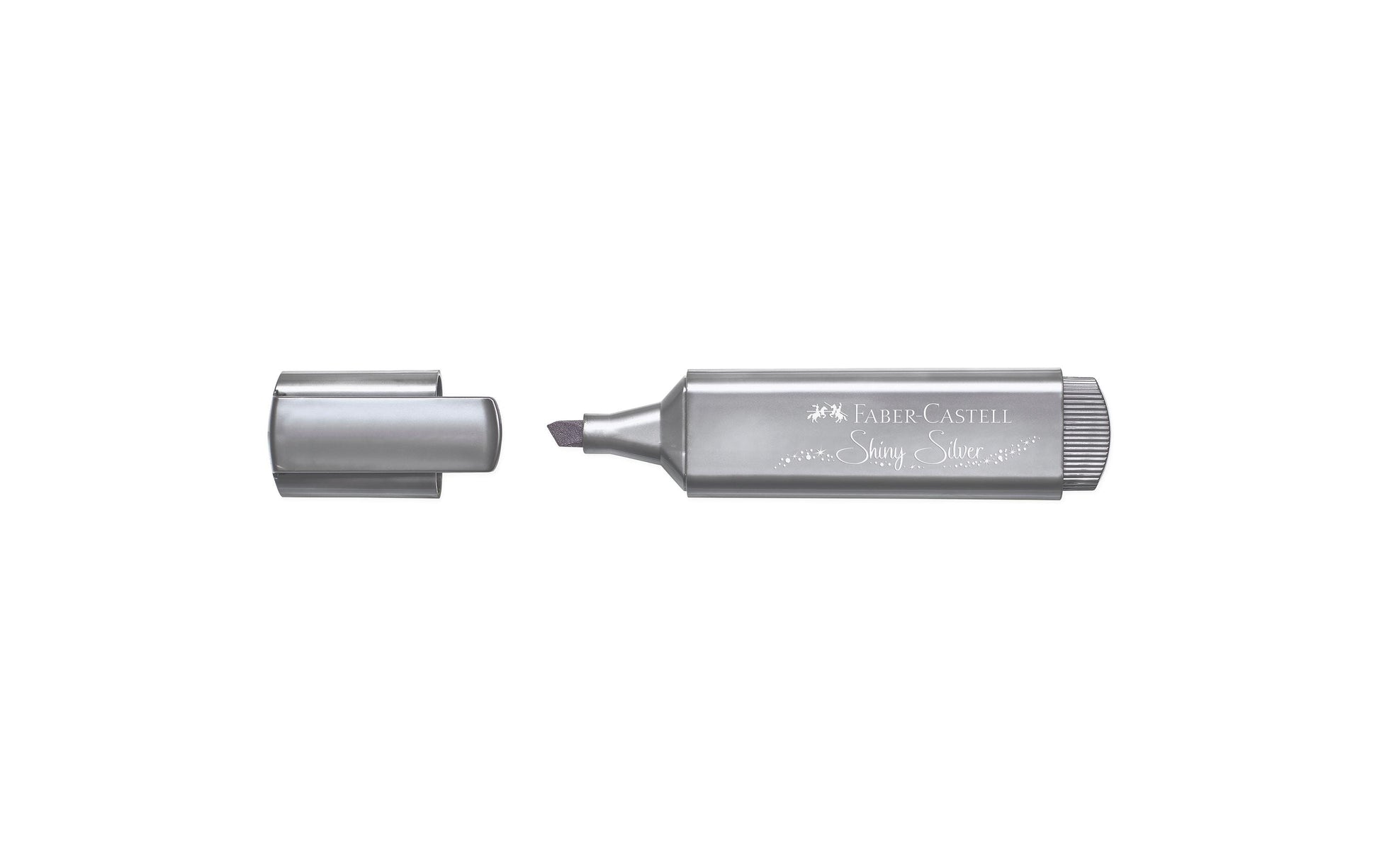 Faber-Castell Textliner 46 Metallic Textmarker – Silber, Keilspitze 1–5 mm