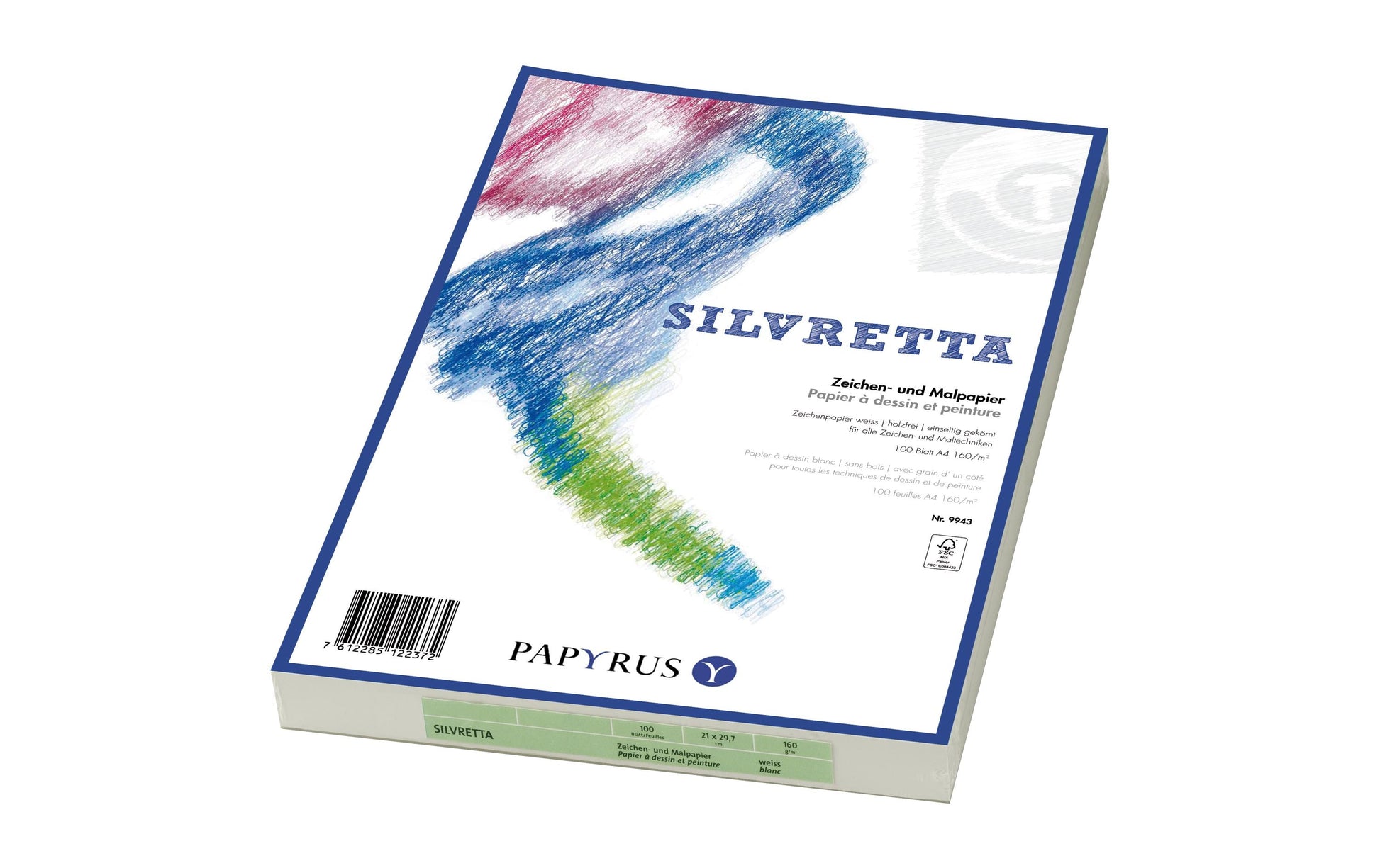 Papyrus Zeichenpapier 500 × 700 mm, 140 g/m², 100 Blatt, Weiss