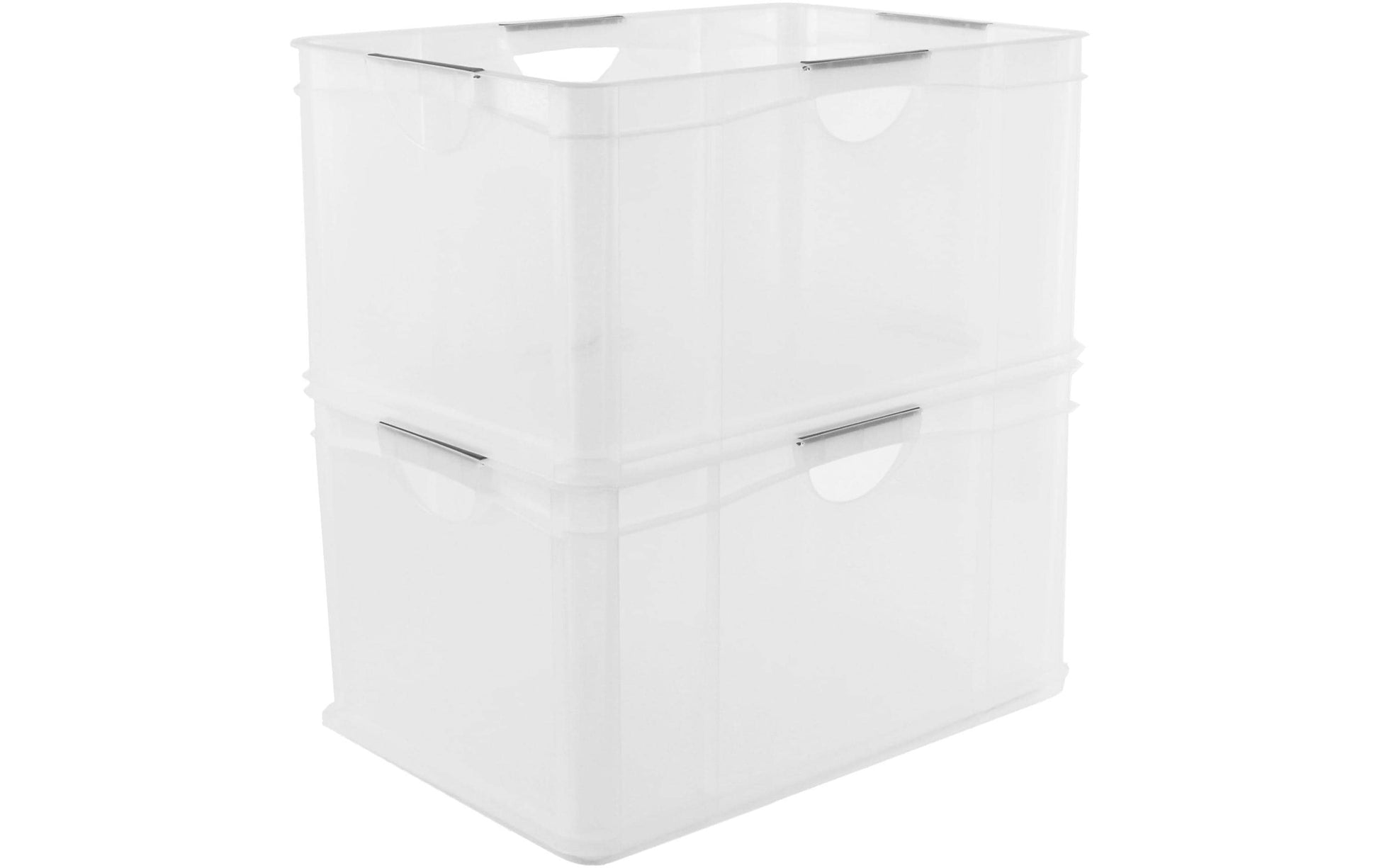 Rotho Aufbewahrungsbox 55 l – für A3, mit Tragegriff, stapelbar, transparent, PP