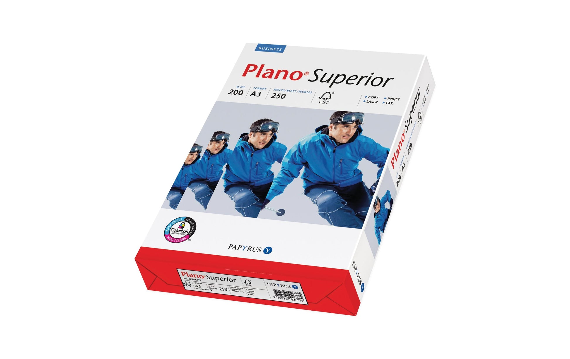 Plano SUPERIOR Kopierpapier Weiss – A3, 160 g/m², 250 Blatt