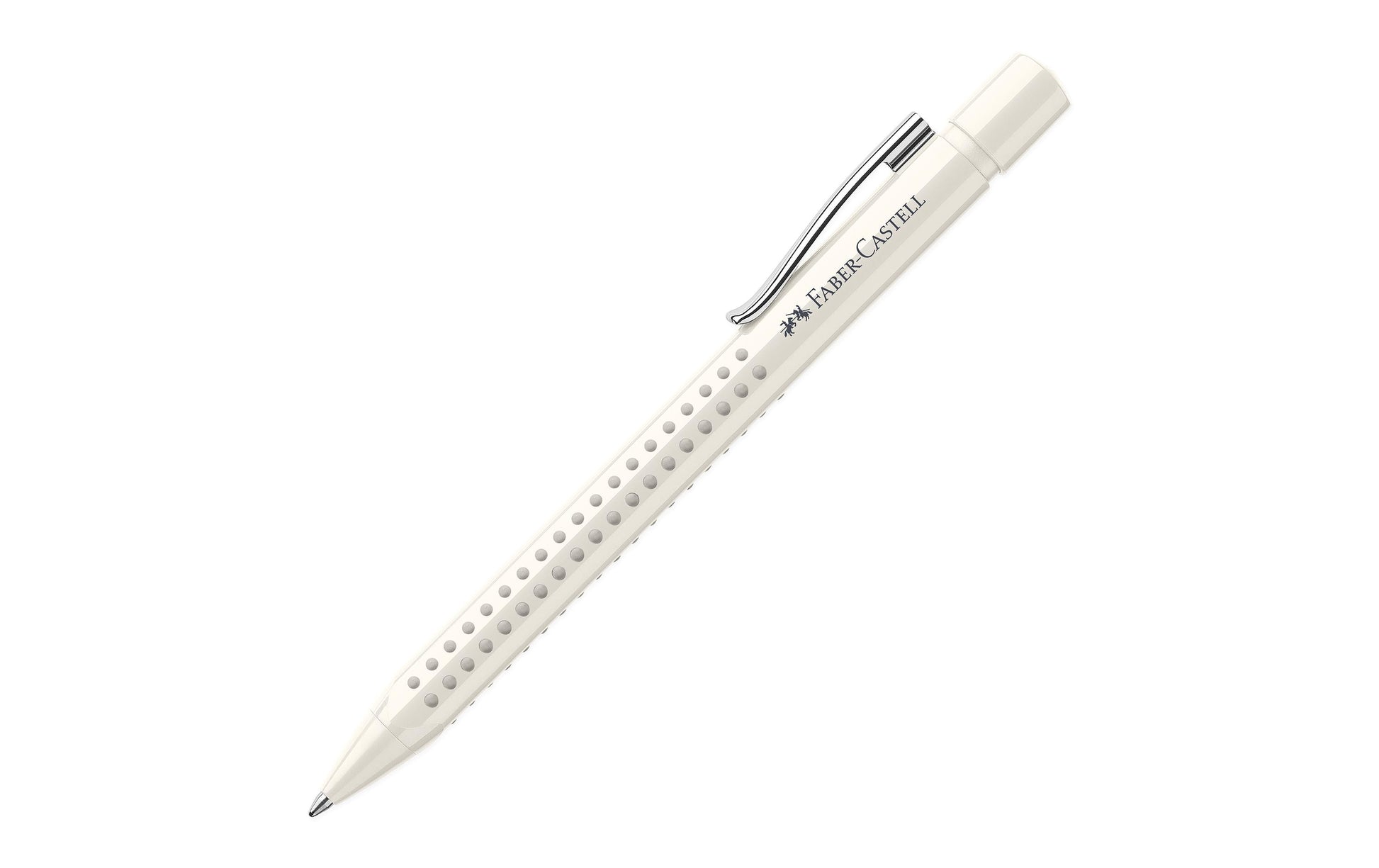 Faber-Castell GRIP 2010 Kugelschreiber – Blau, Spitze 0,6 mm, Druck, Weiss, dokumentenecht, nachfüllbar