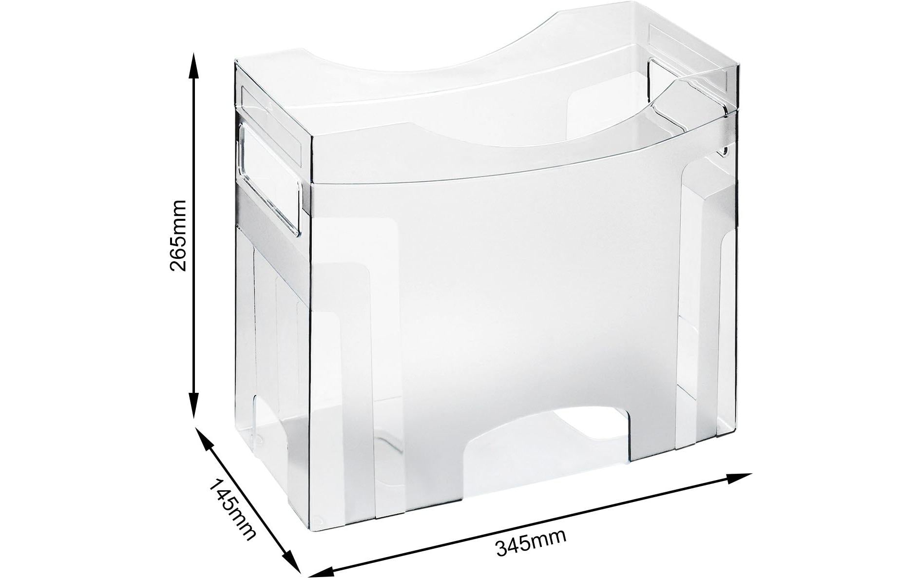 Rotho Cube Aufbewahrungsbox B 345 × H 265 × T 145 mm – für A4, transparent, PP, 1 Stück