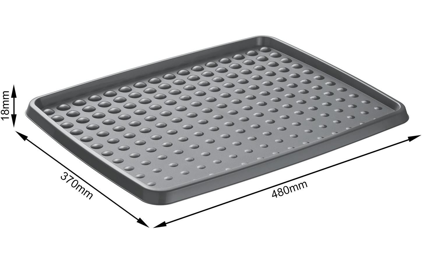 Rotho Ablageschale – Anthrazit – 370 × 18 × 480 mm