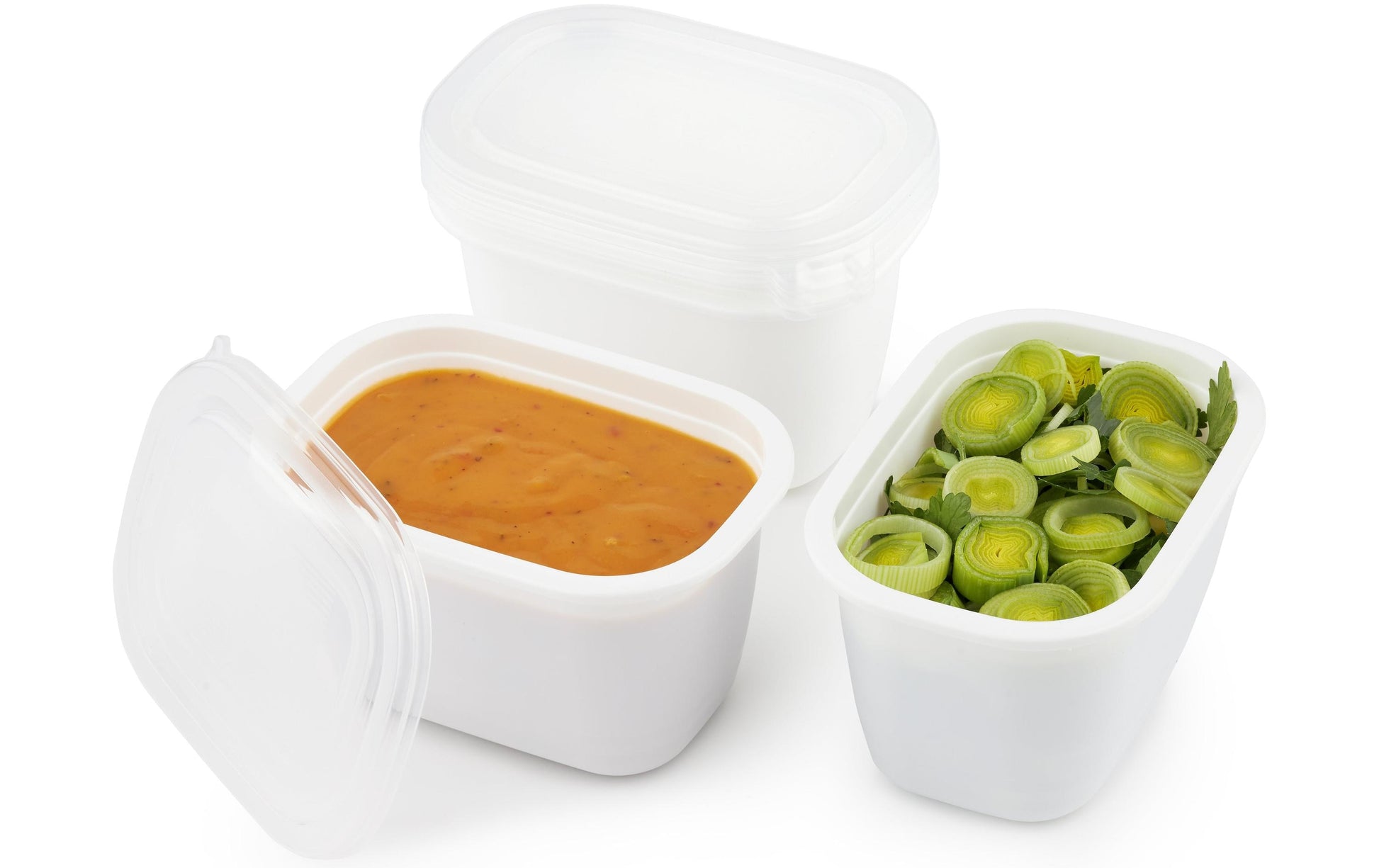 Rotho Vorratsdose 1 l, 13,5 × 19,5 × 10 cm, Polypropylen (PP), Transparent, 3 Stk.