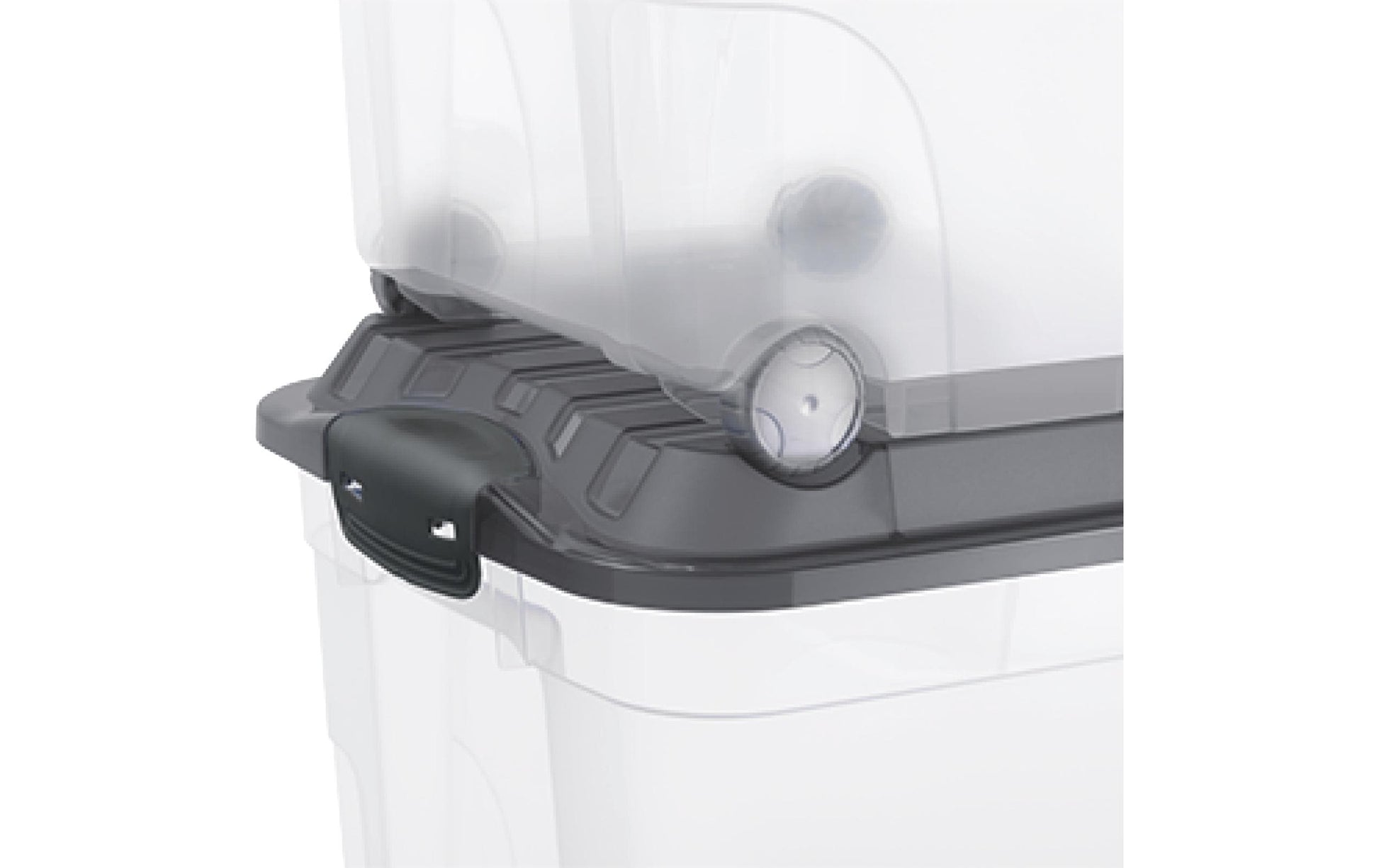 Rotho Rollerbox 6 Aufbewahrungsbox 57 l (mit Deckel) – Polypropylen – Anthrazit/Transparent
