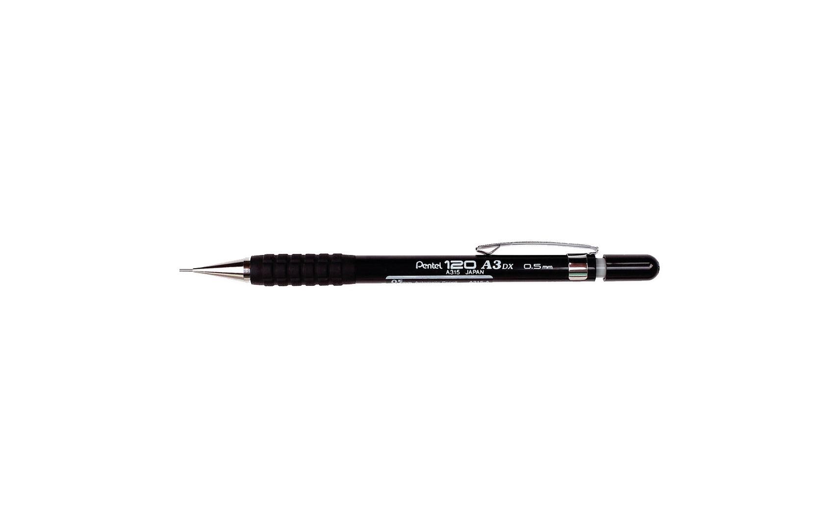 Pentel 120 A3 DX Druckbleistift – 0,5 mm, Schwarz