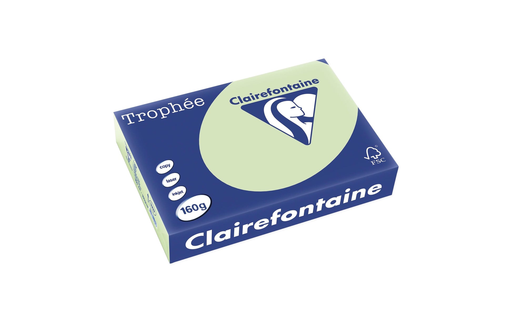Clairefontaine Kopierpapier – A4, 160 g/m² – für Inkjet/Laser/Kopierer – FSC, EU Ecolabel – 250 Blatt