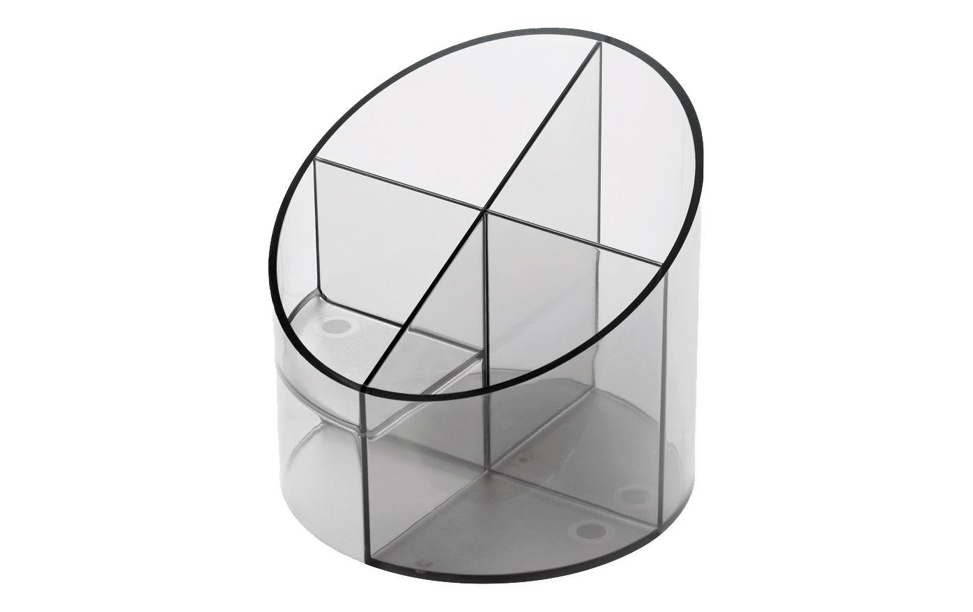 Helit Multiköcher – Kunststoff, grau transparent, 110 × 109 mm