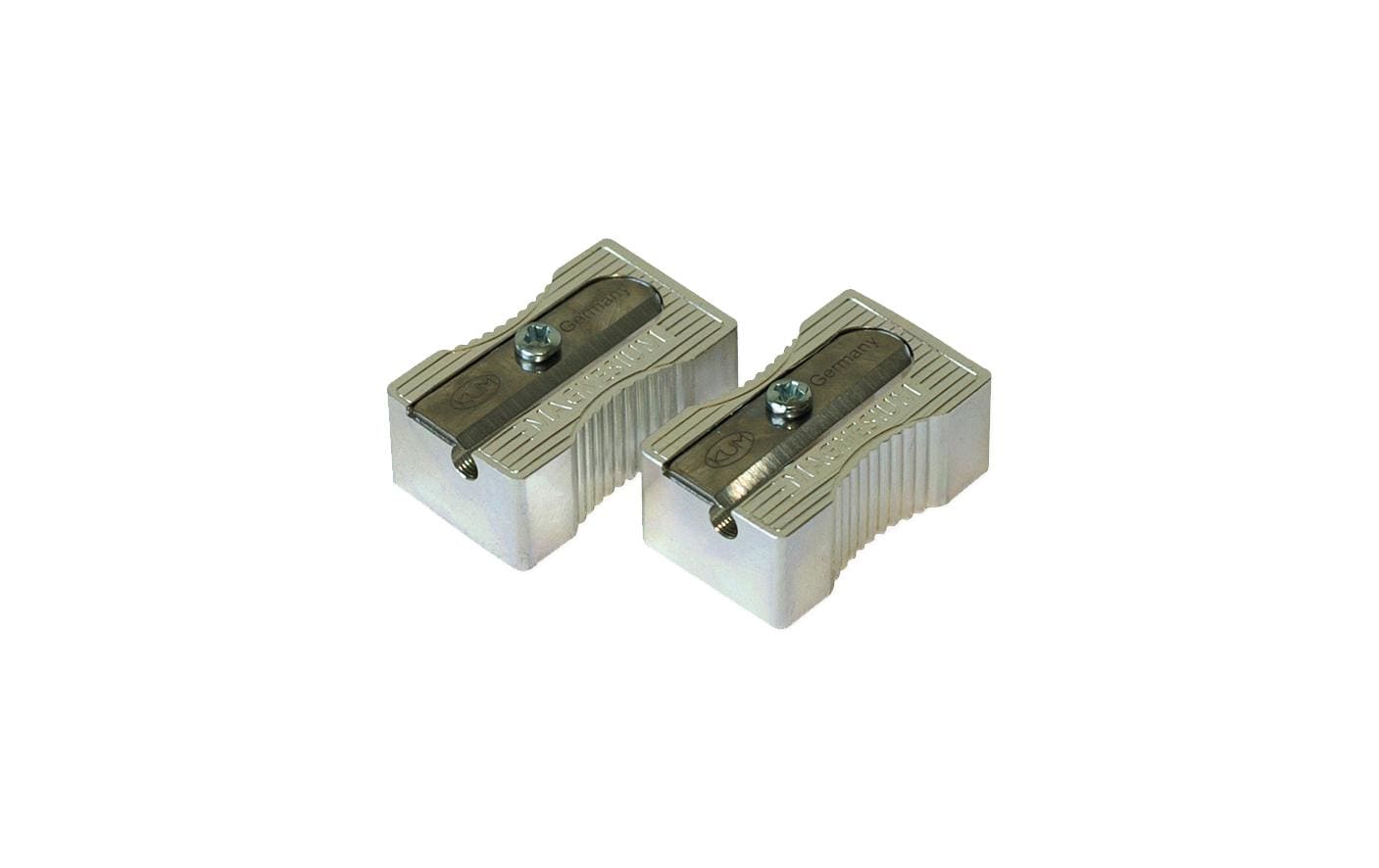 Wedo Spitzer – manuell, 1-Loch, ohne Behälter, für Blei- & Buntstifte Ø 8 mm, Magnesium, silber