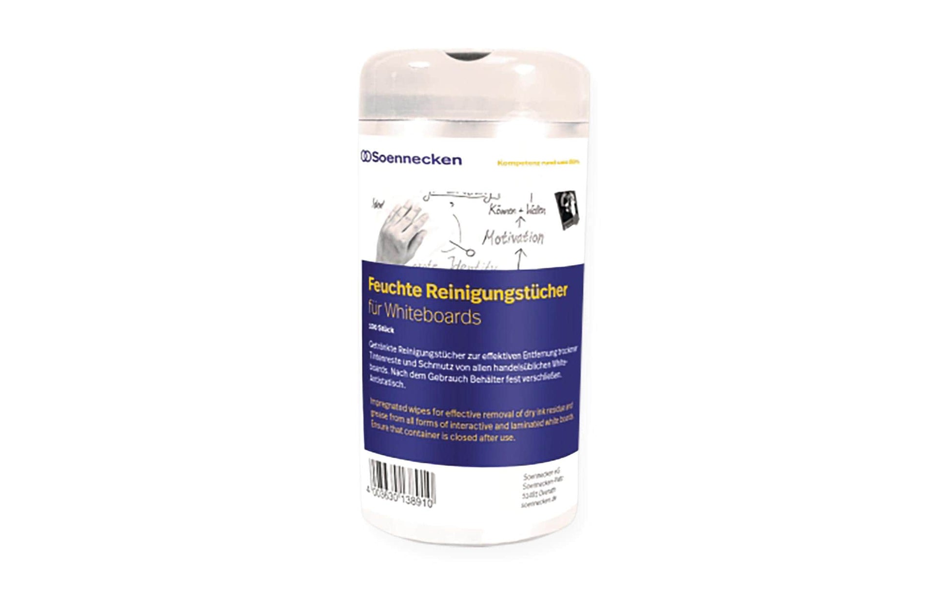 Soennecken Reinigungstücher 4829 – weiss – 100 Stk., für Kunststoff