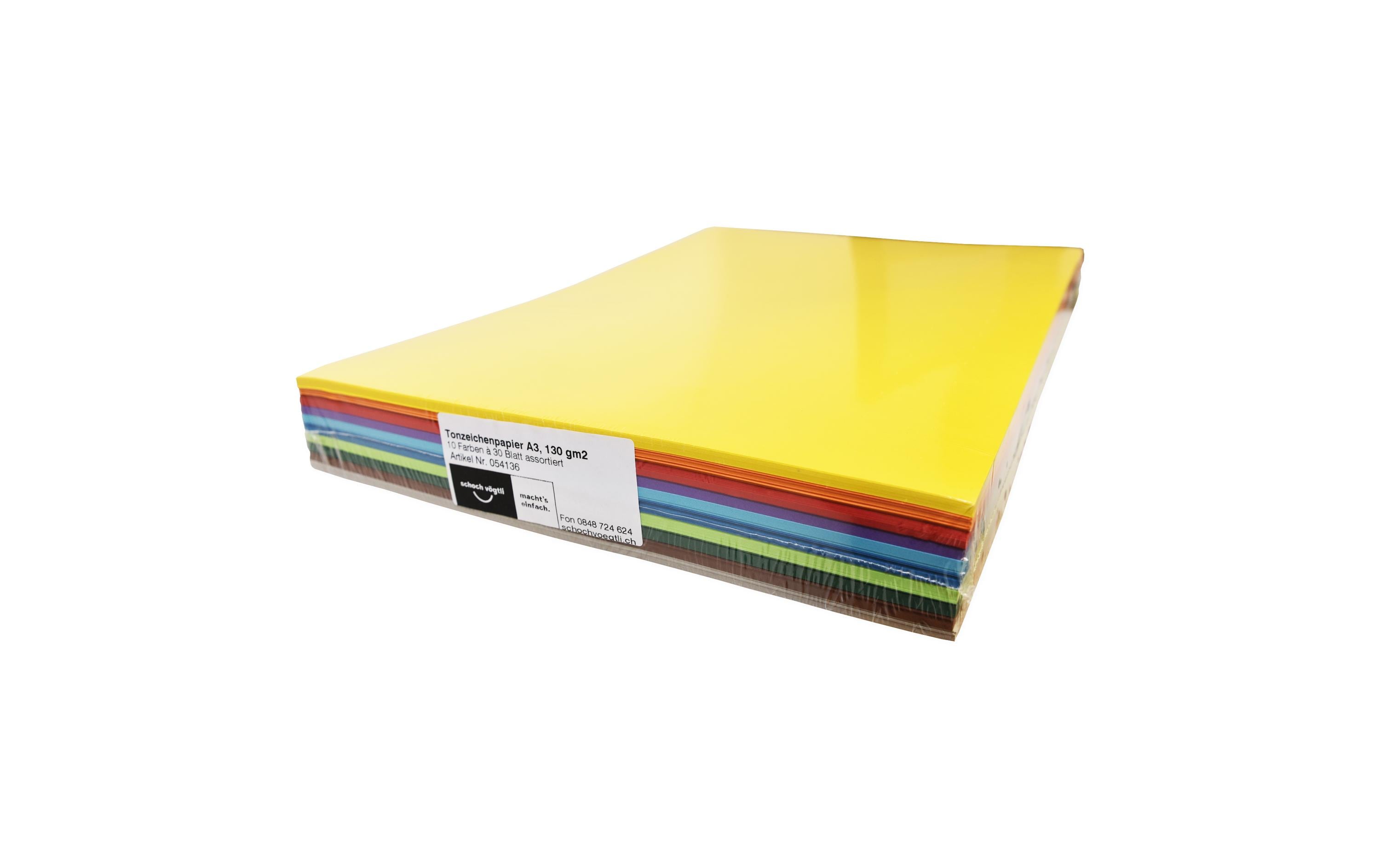 Papyrus Zeichenpapier A3, 130 g/m², mehrfarbig