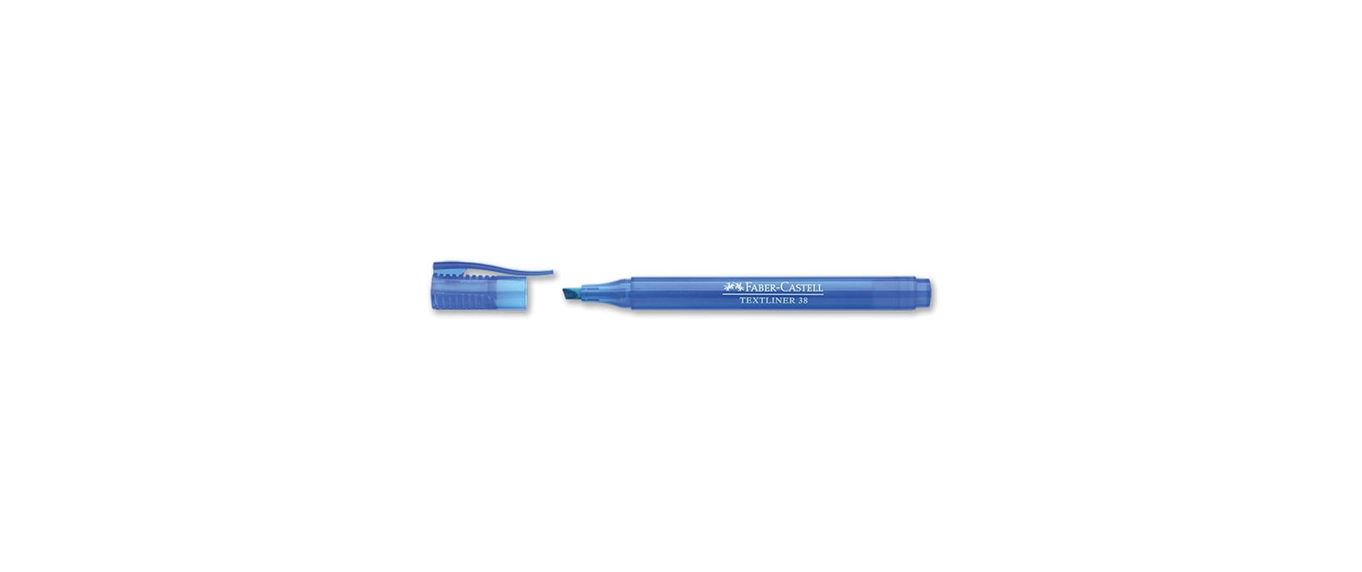 Faber-Castell Textmarker – Blau, Keilspitze 1–4 mm