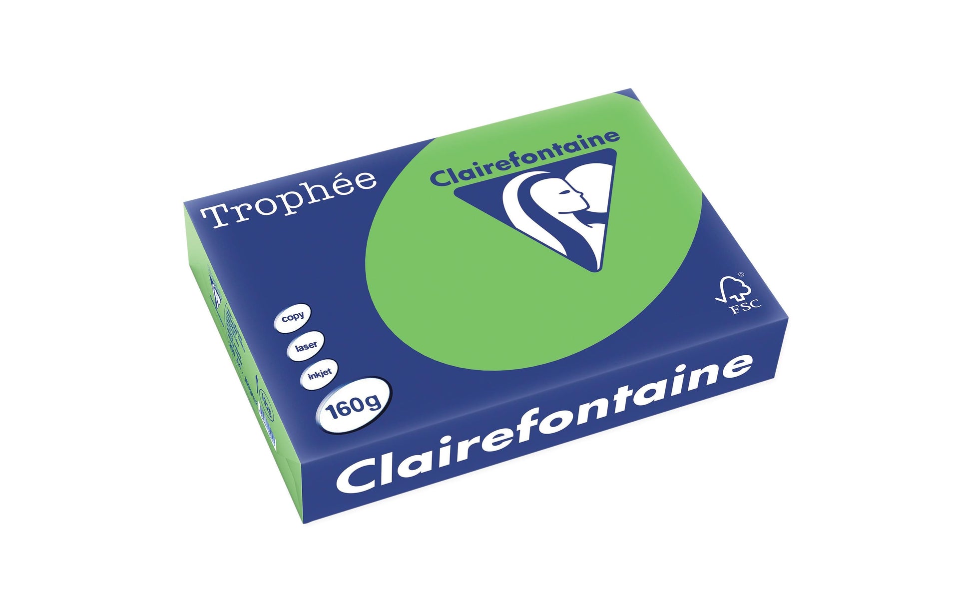 Clairefontaine Kopierpapier – A4, 160 g/m², Maigrün – für Inkjet/Laser/Kopierer – FSC, EU Ecolabel – 250 Blatt