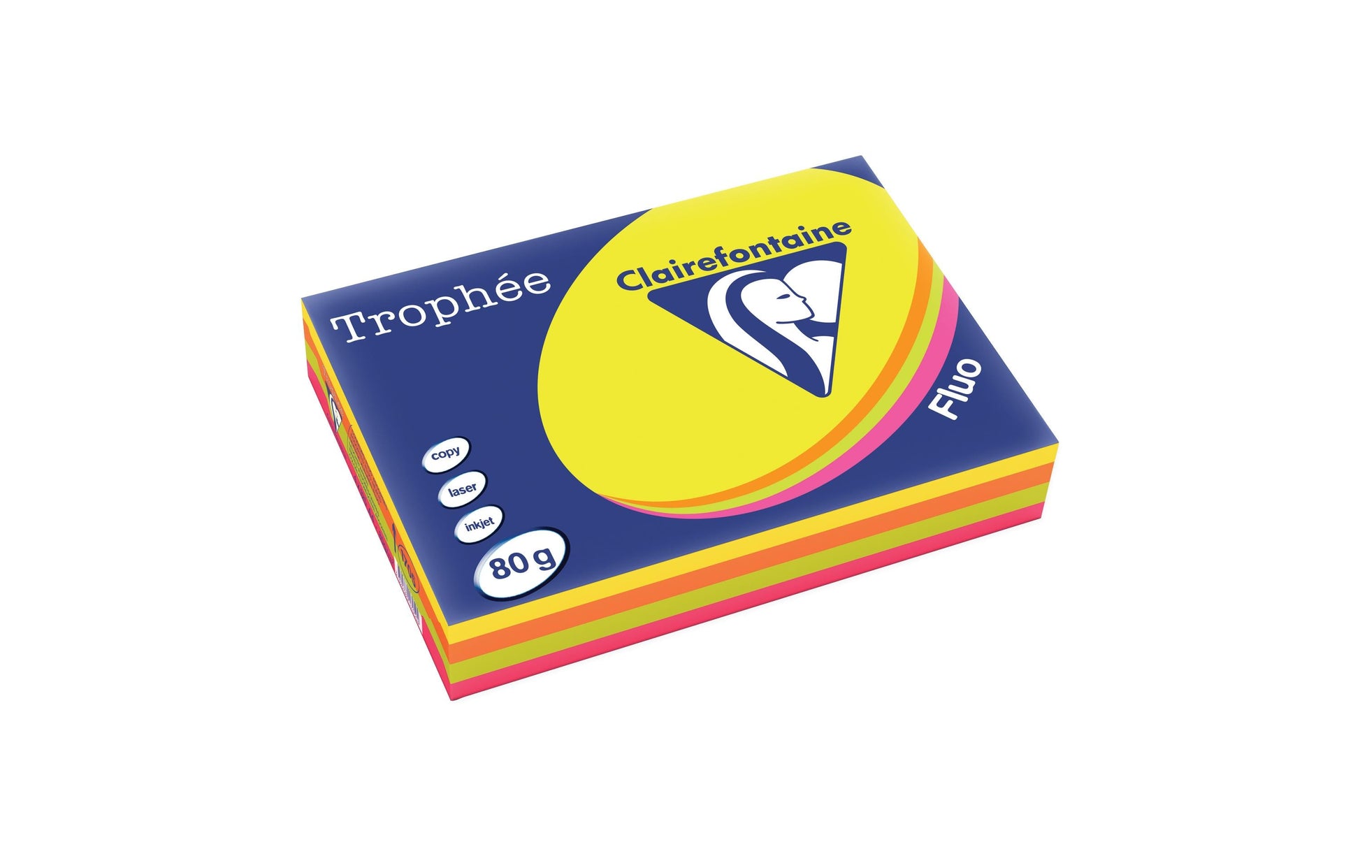 Clairefontaine Trophée Farbiges Kopierpapier Mehrfarbig – A4, 80 g/m², 500 Blatt