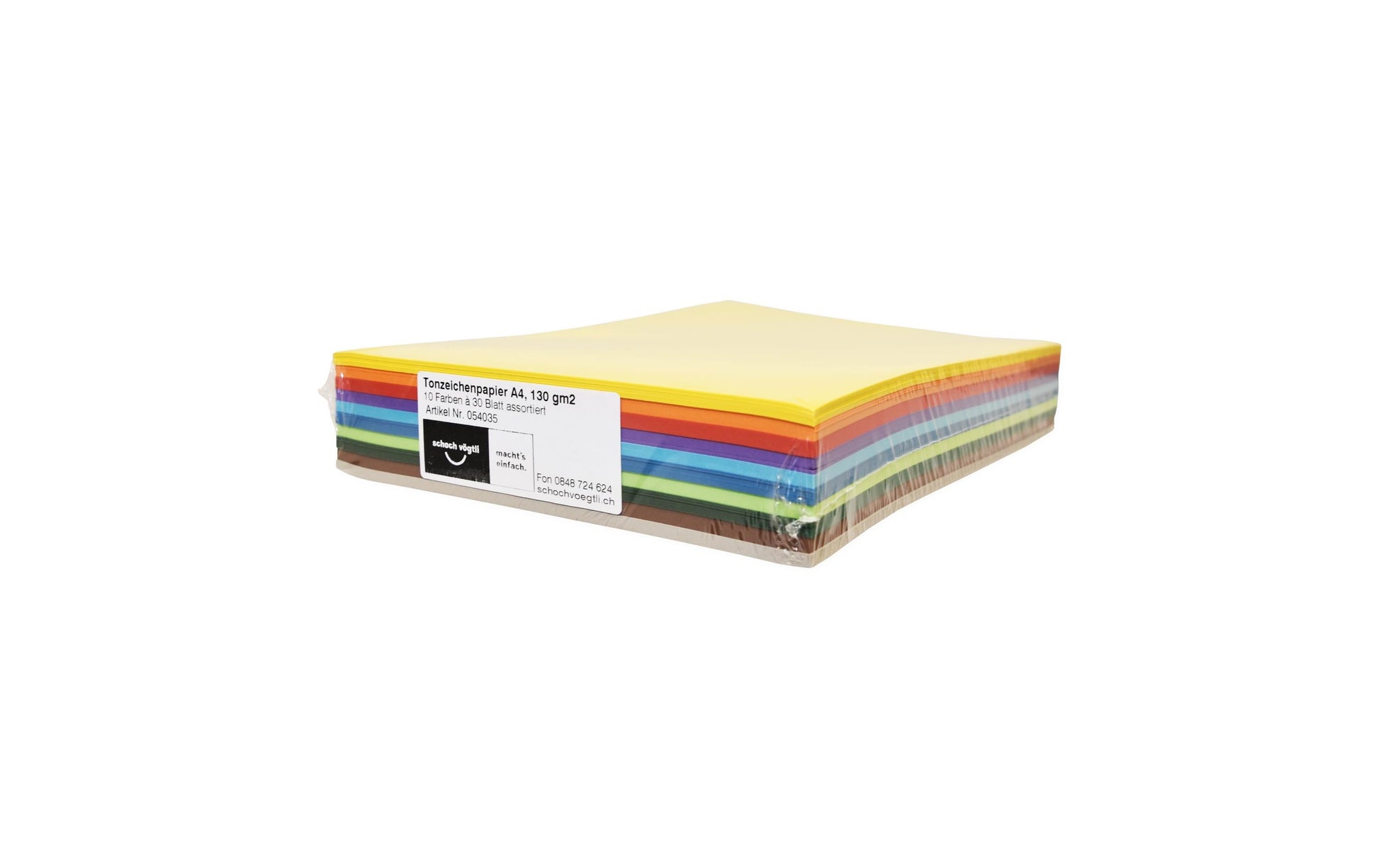 Papyrus Tonzeichenpapier – A4, 10 Farben assortiert
