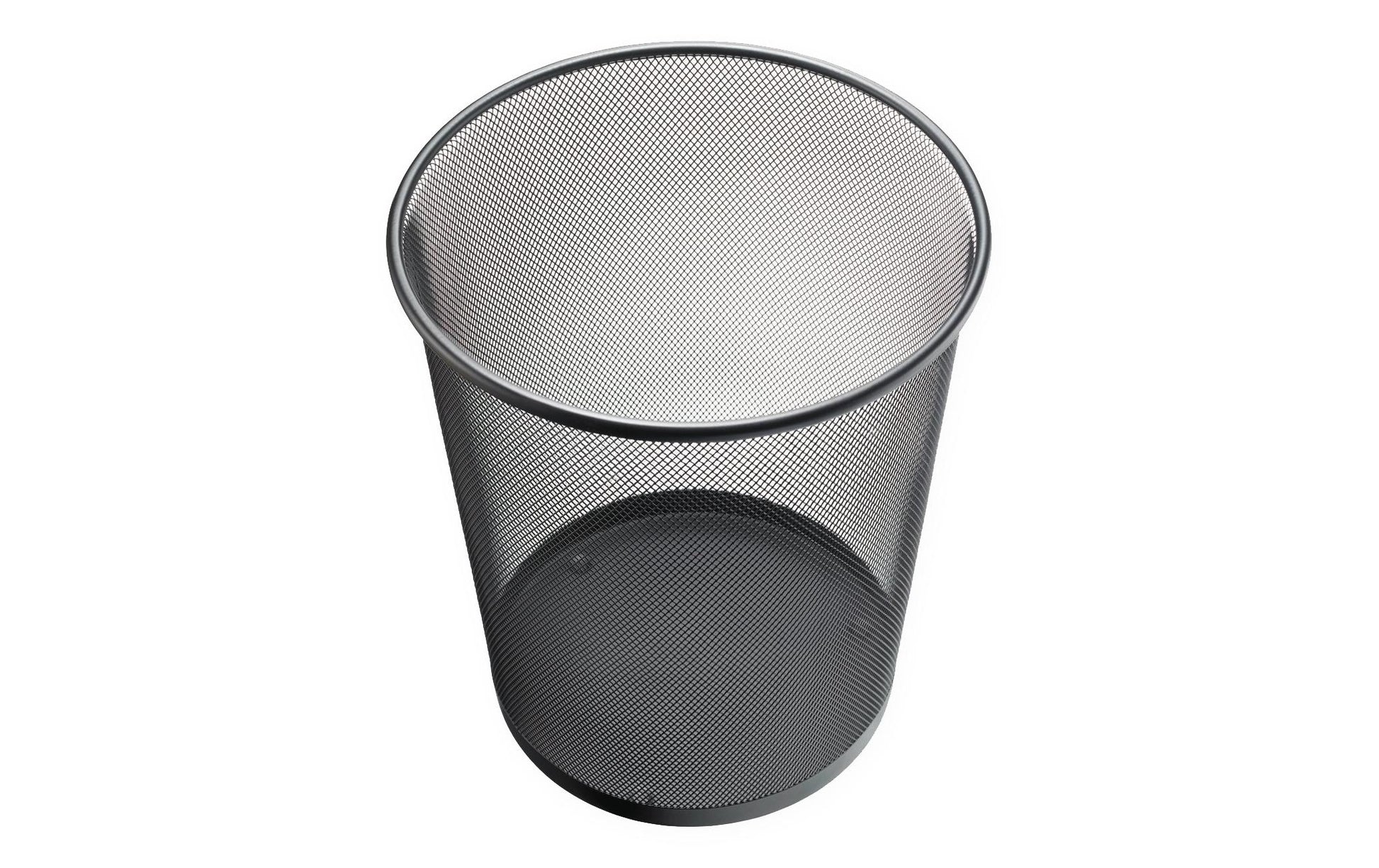 Helit Papierkorb The Circle Network Mesh – 23 l – Stahl, Schwarz – Ø 295 × H 350 mm