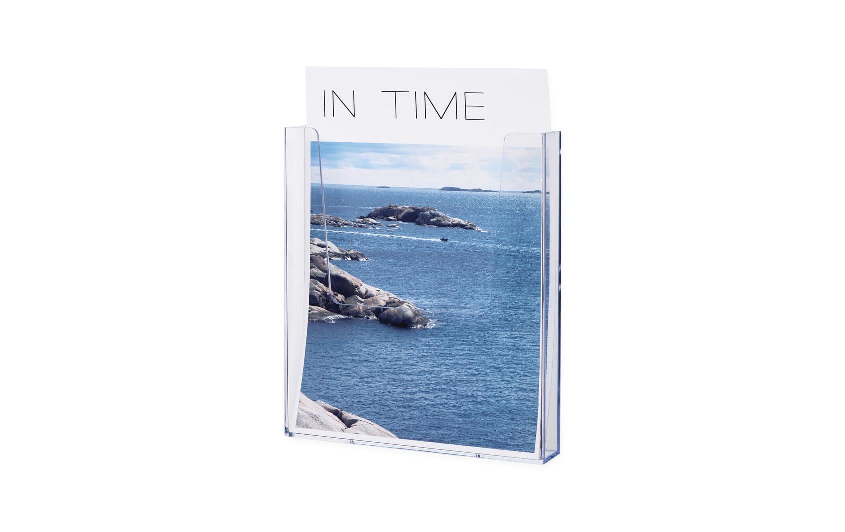 Helit Wandprospekthalter – Kunststoff, transparent, 225 × 250 mm – für A4