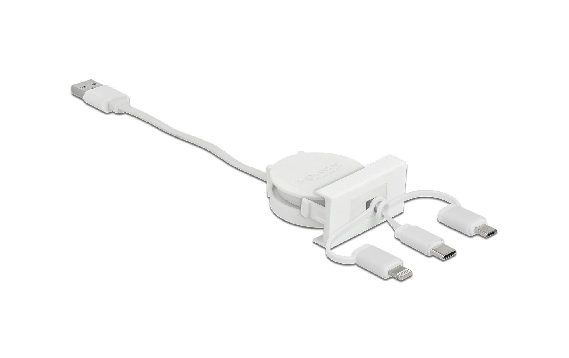 DeLOCK USB-A auf USB-C/Lightning/Micro-USB Kabel – USB 2.0 – 0,5 m – für Lightning/Micro-USB/USB-C Geräte