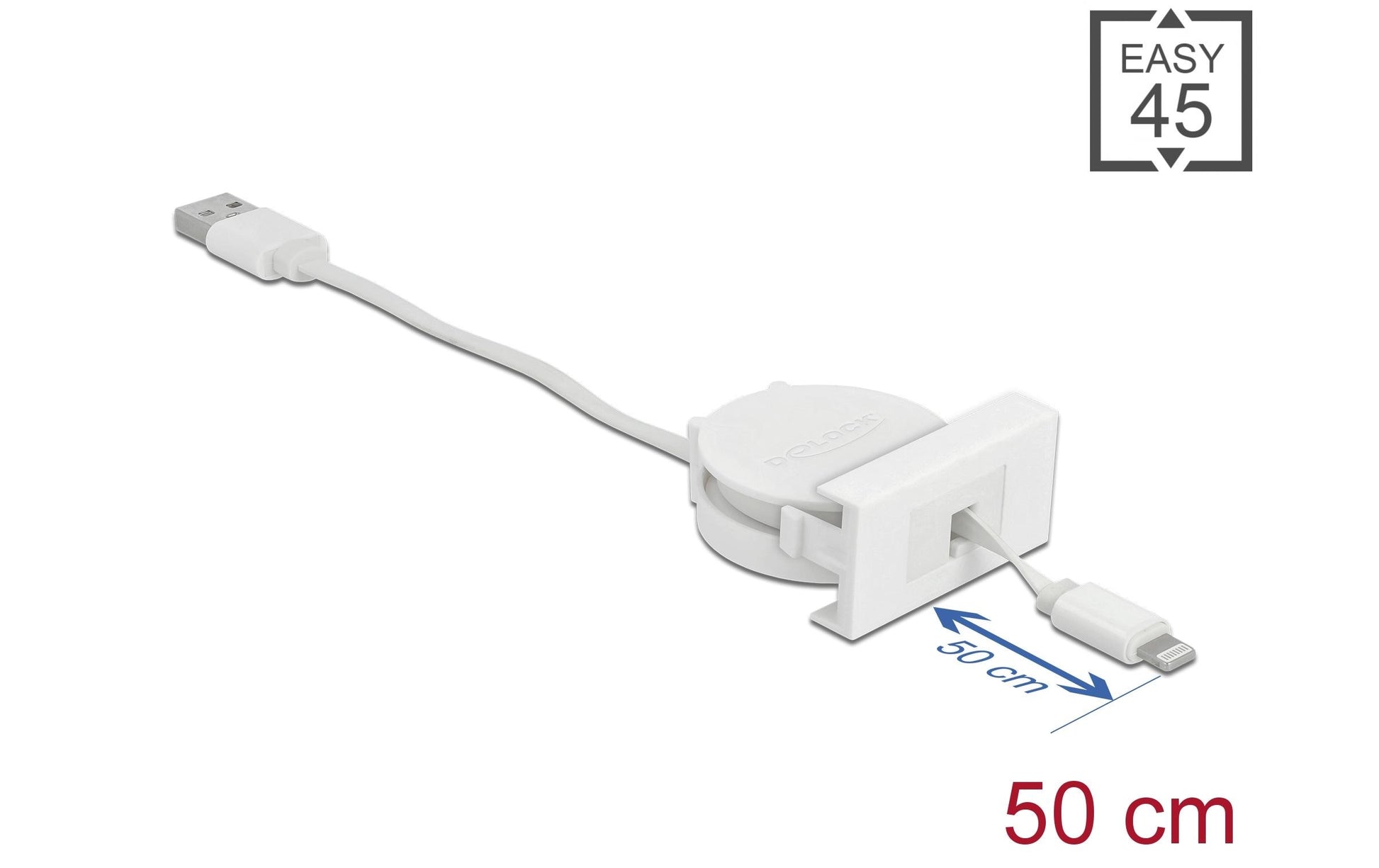DeLOCK Kabel – USB-A auf Lightning 0,62 m, 10 W, Flachbandkabel – für iPhone/iPad