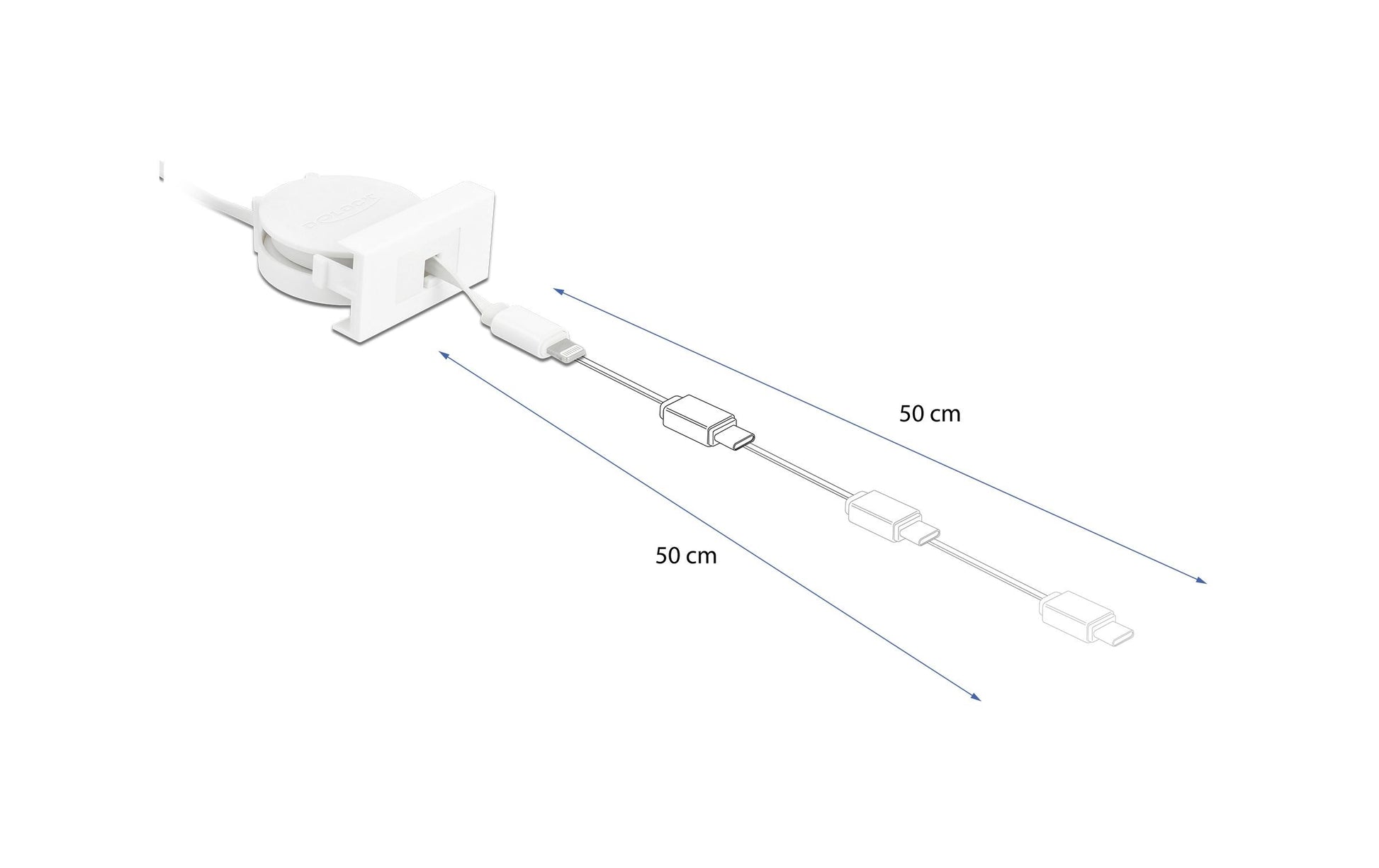 DeLOCK Kabel – USB-A auf Lightning 0,62 m, 10 W, Flachbandkabel – für iPhone/iPad