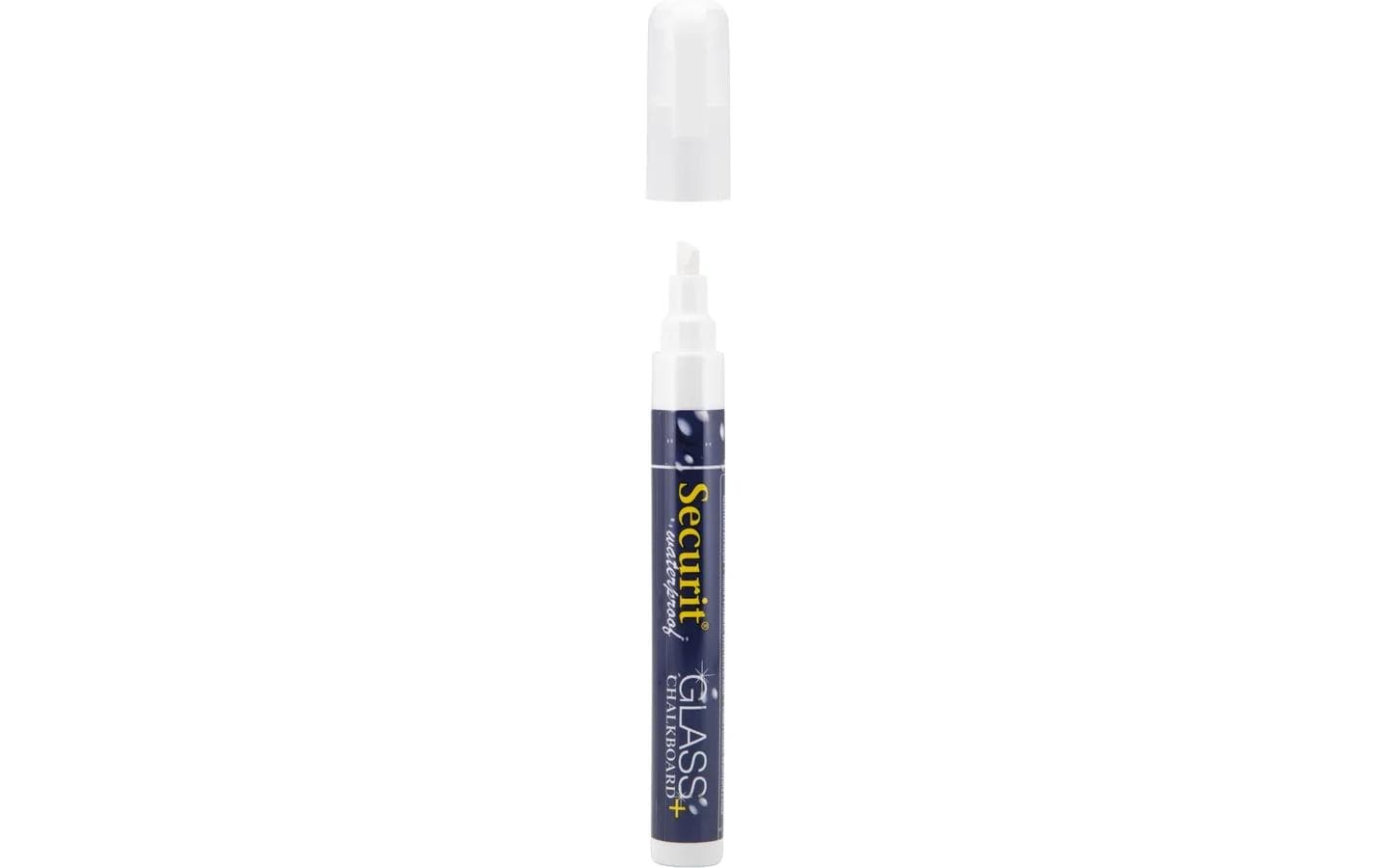 Securit SMA610-WT Kreidemarker – 2–6 mm – Weiss, für Tafel/Glas/Metall
