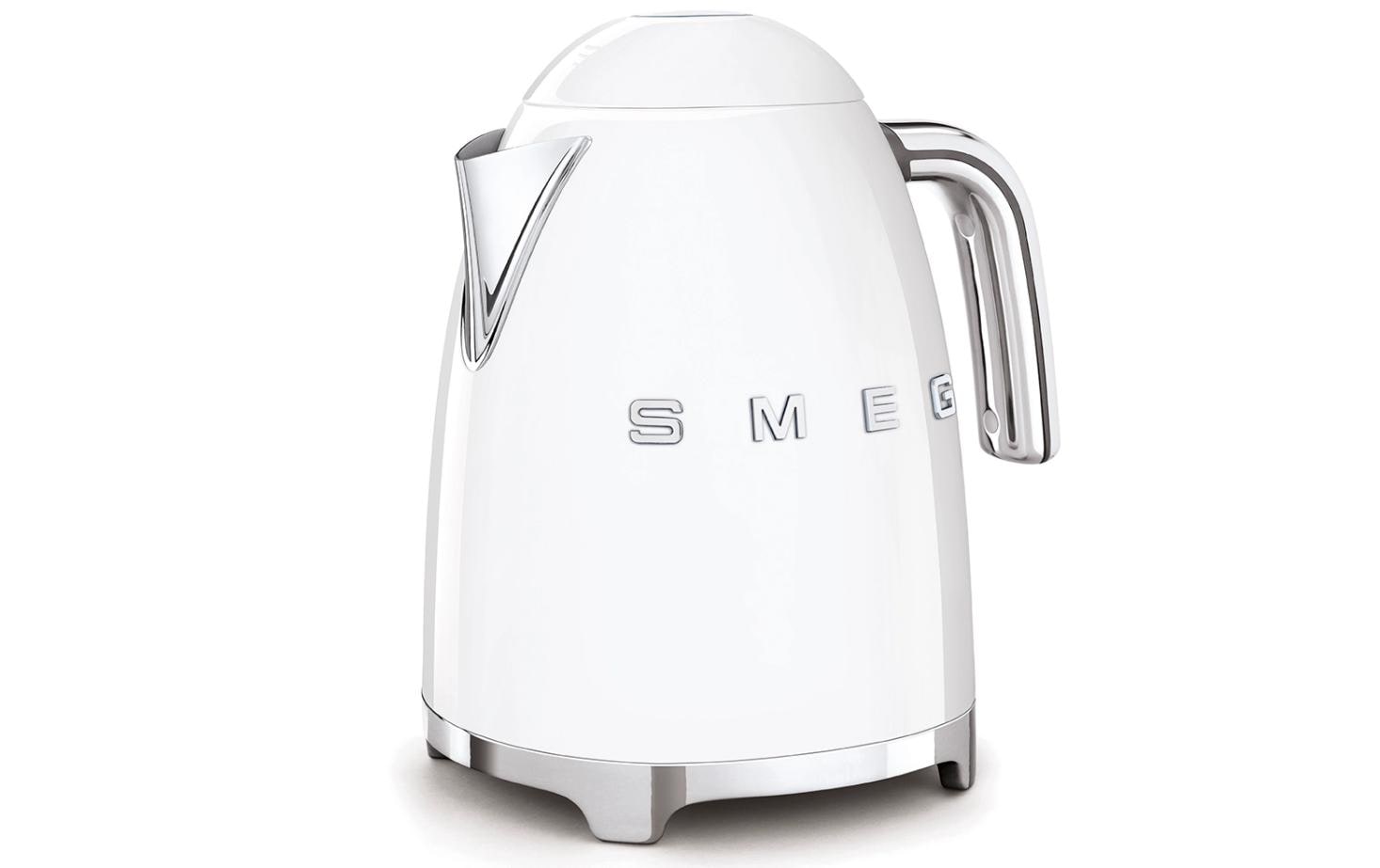 SMEG – Wasserkocher 1,7 l, 2400 W, Edelstahl, Weiss