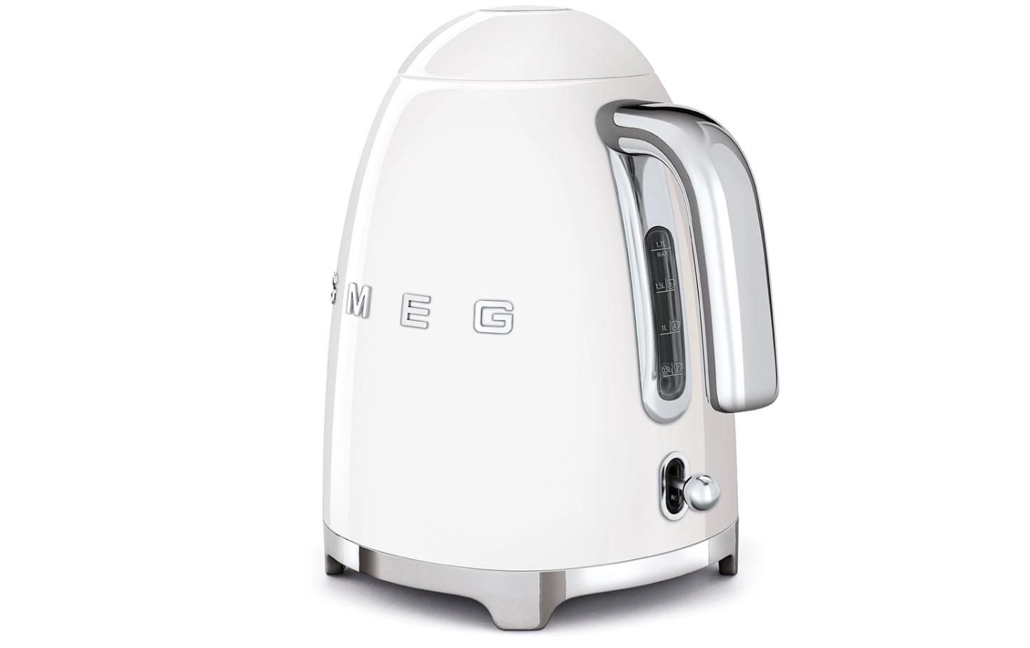 SMEG – Wasserkocher 1,7 l, 2400 W, Edelstahl, Weiss