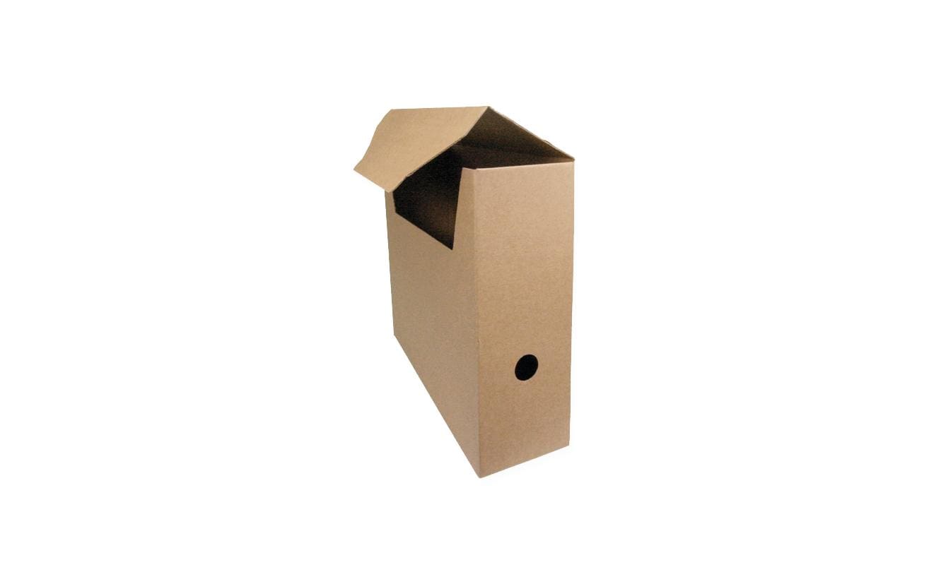 Office Focus Archivschachtel – B 100 × H 330 × T 270 mm, hellbraun, Karton, 50 Stück