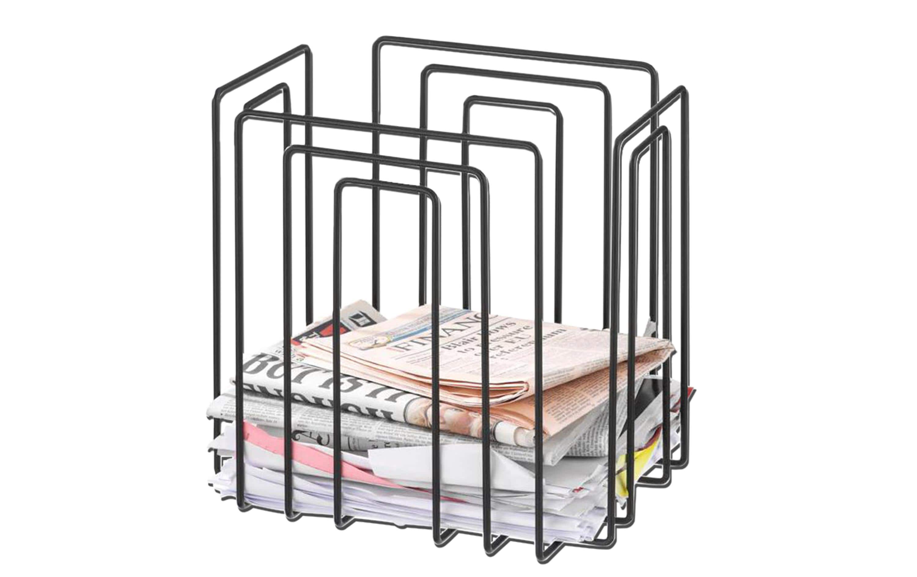 Merlo|t TMP Zeitungsständer bis A4 – Metall, schwarz – 370×370×270 mm
