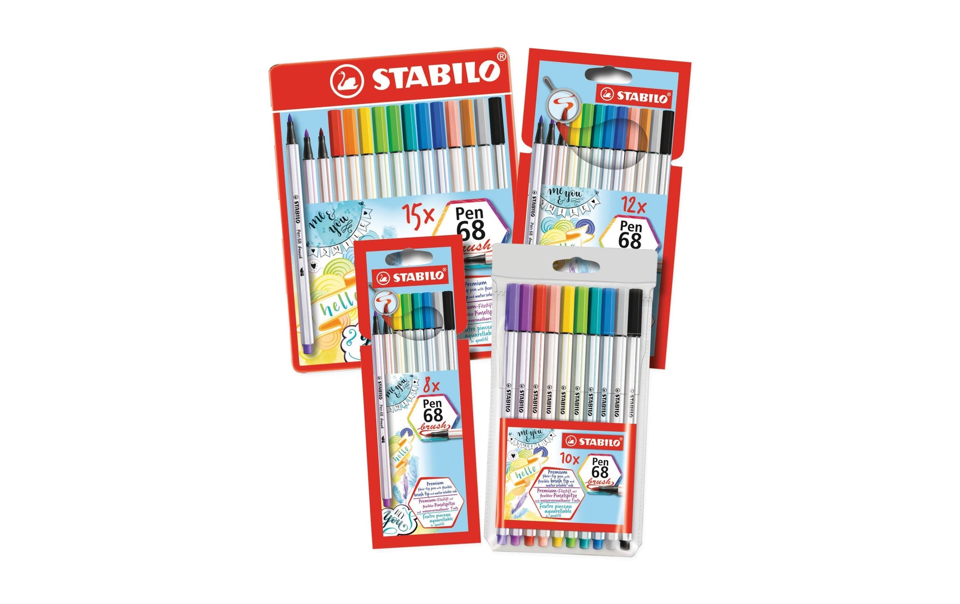 STABILO Filzstifte Pen 68 brush, 25 Farben