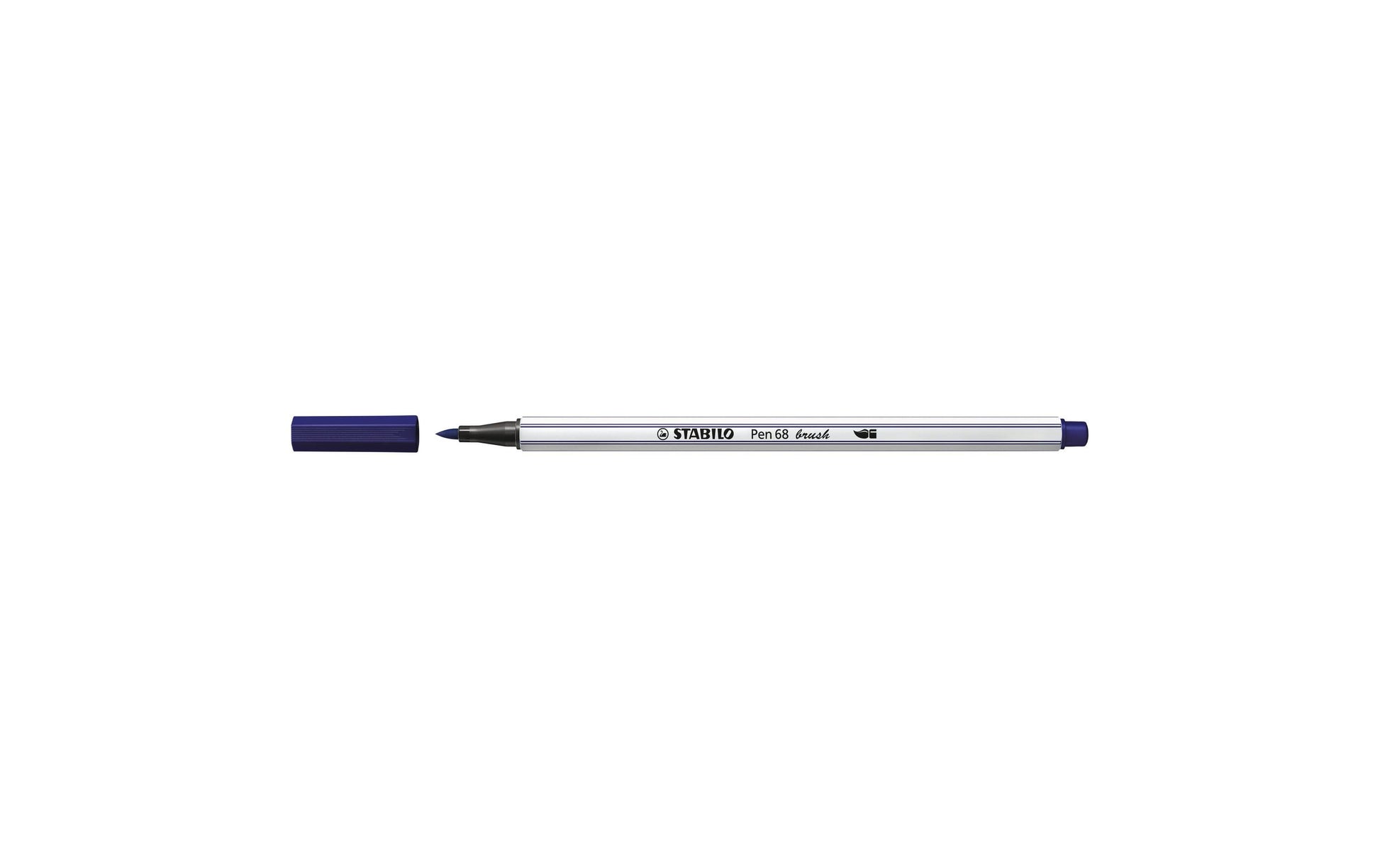 STABILO Pen 68 Brush Filzstift – Pinselspitze, wasserbasiert, Preussischblau