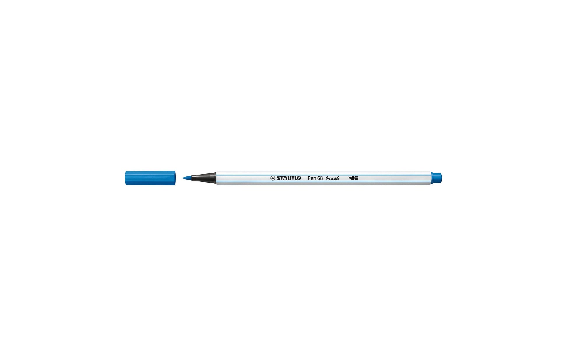 STABILO Pen 68 Brush Filzstift – Pinselspitze, wasserbasiert, Blau