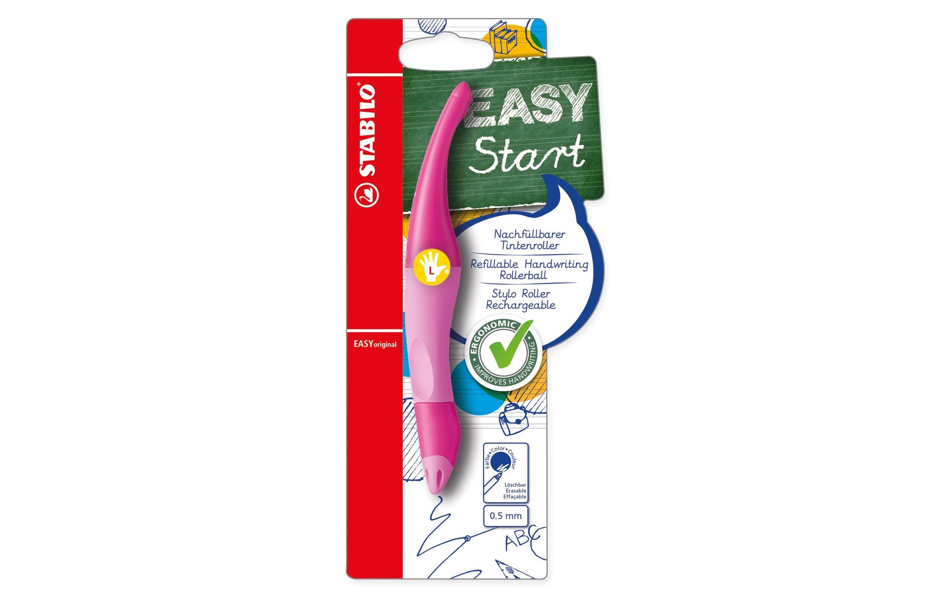 STABILO EASYoriginal Start – Tintenroller, mit Kappe, 0,5 mm, blau