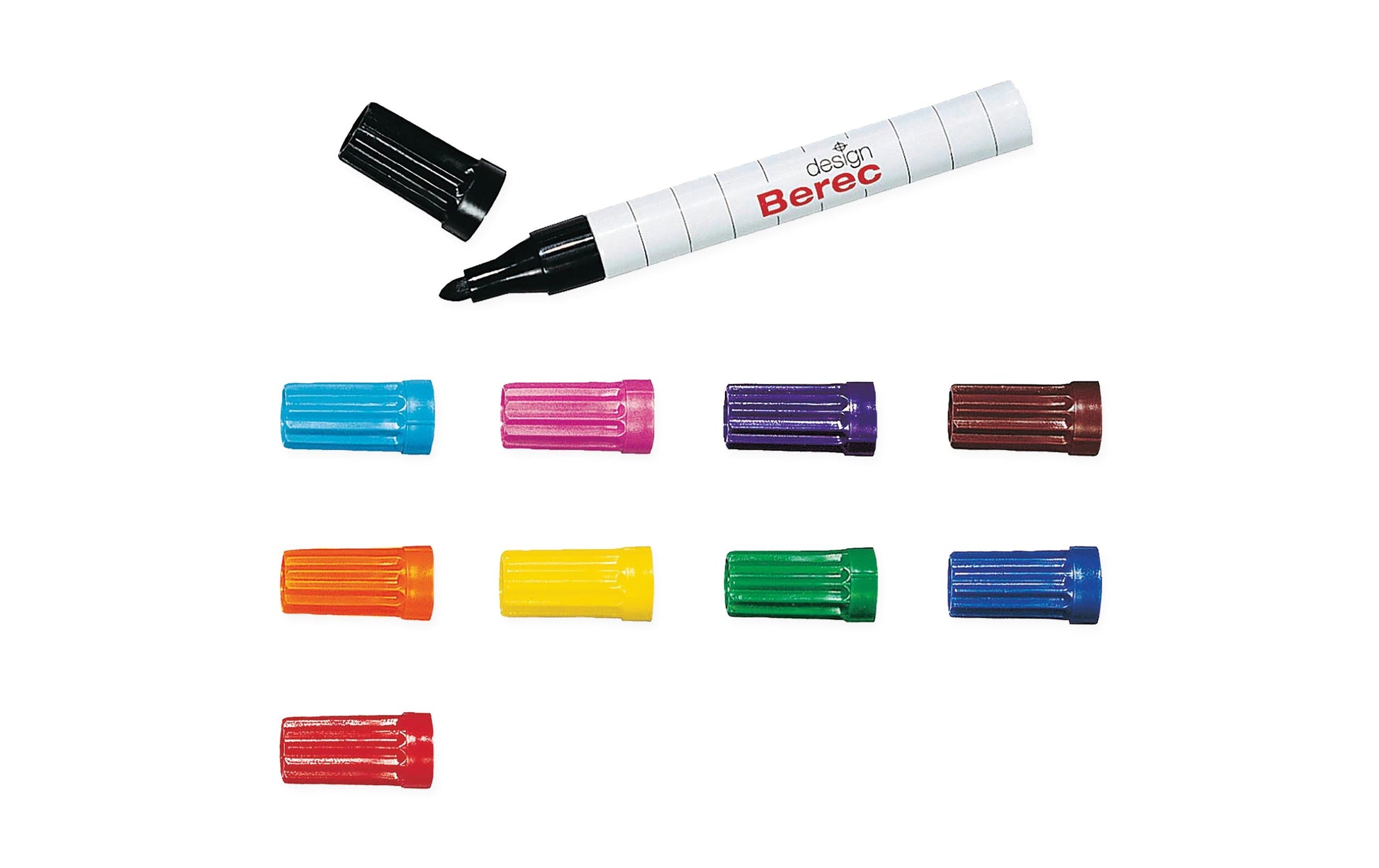 BEREC Board-Marker – Rundspitze 1-4 mm – Sortiert – 10er-Set – Trocken abwischbar