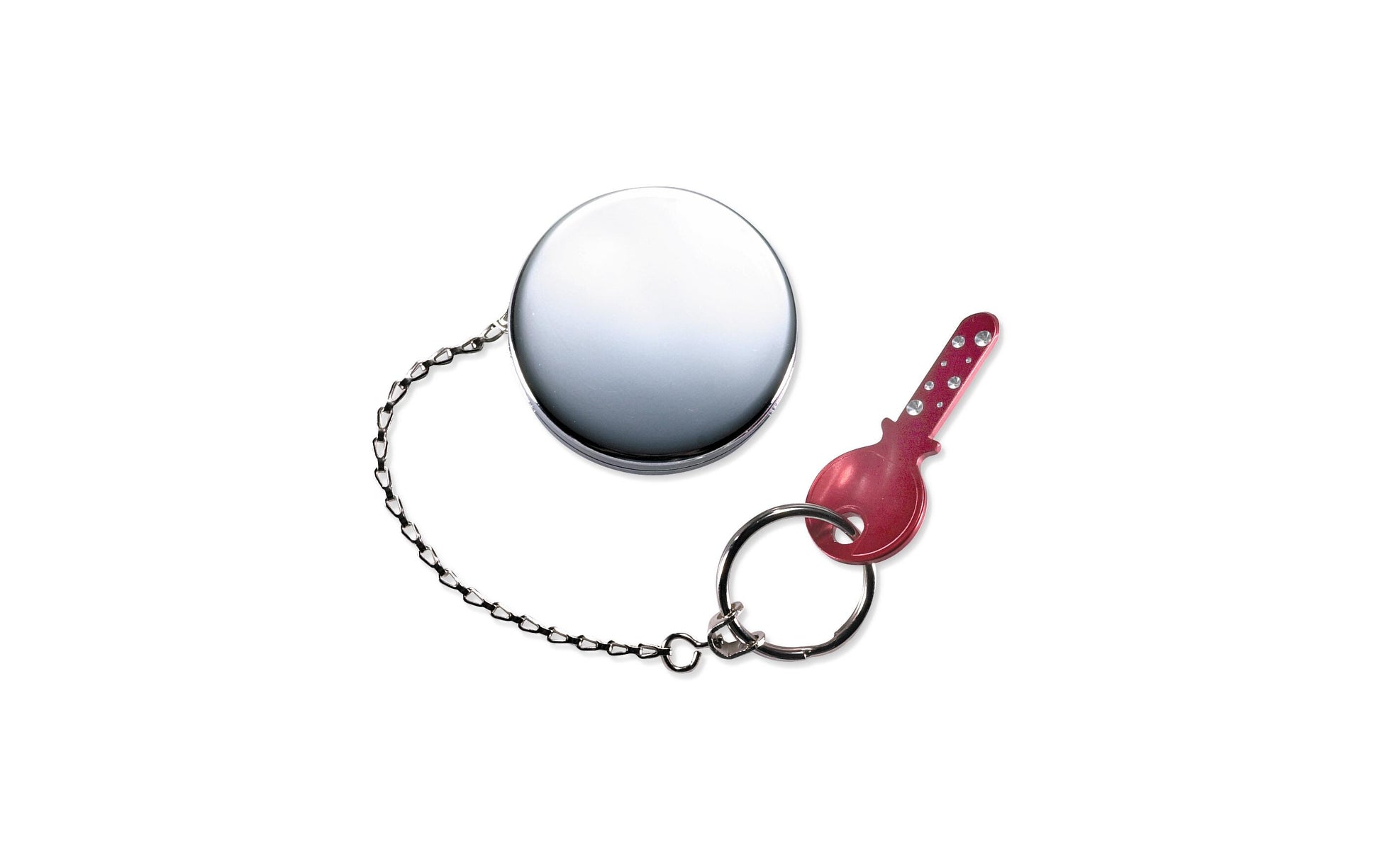 Rieffel Schlüsselanhänger – Metall, Silber, Ø 50 mm