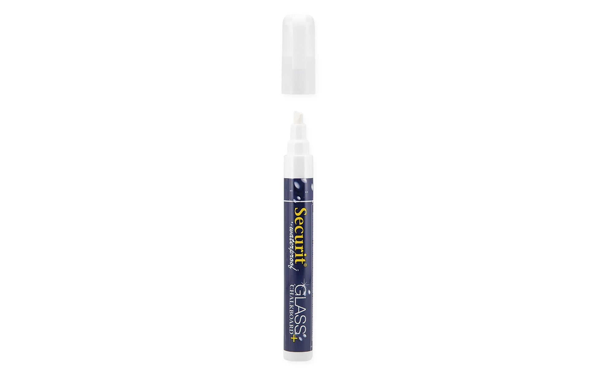 Securit SMA610-WT Kreidemarker – 2–6 mm – Weiss, für Tafel/Glas/Metall