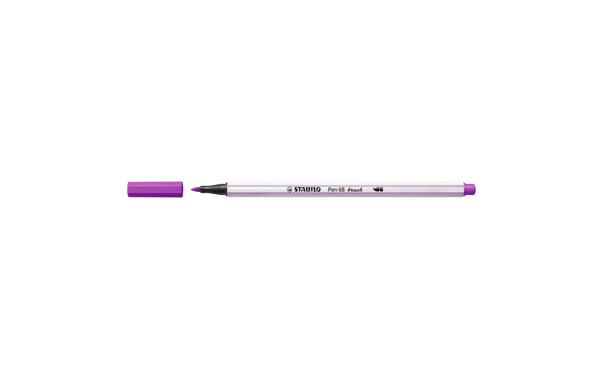 STABILO Pen 68 Brush Filzstift – Pinselspitze, Lila